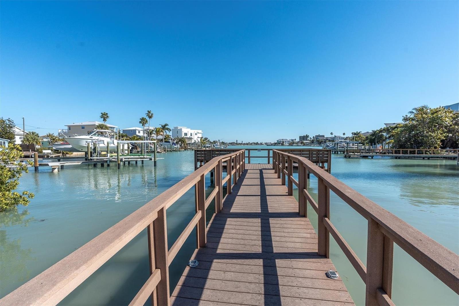 Spend your mornings fishing from the private dock
