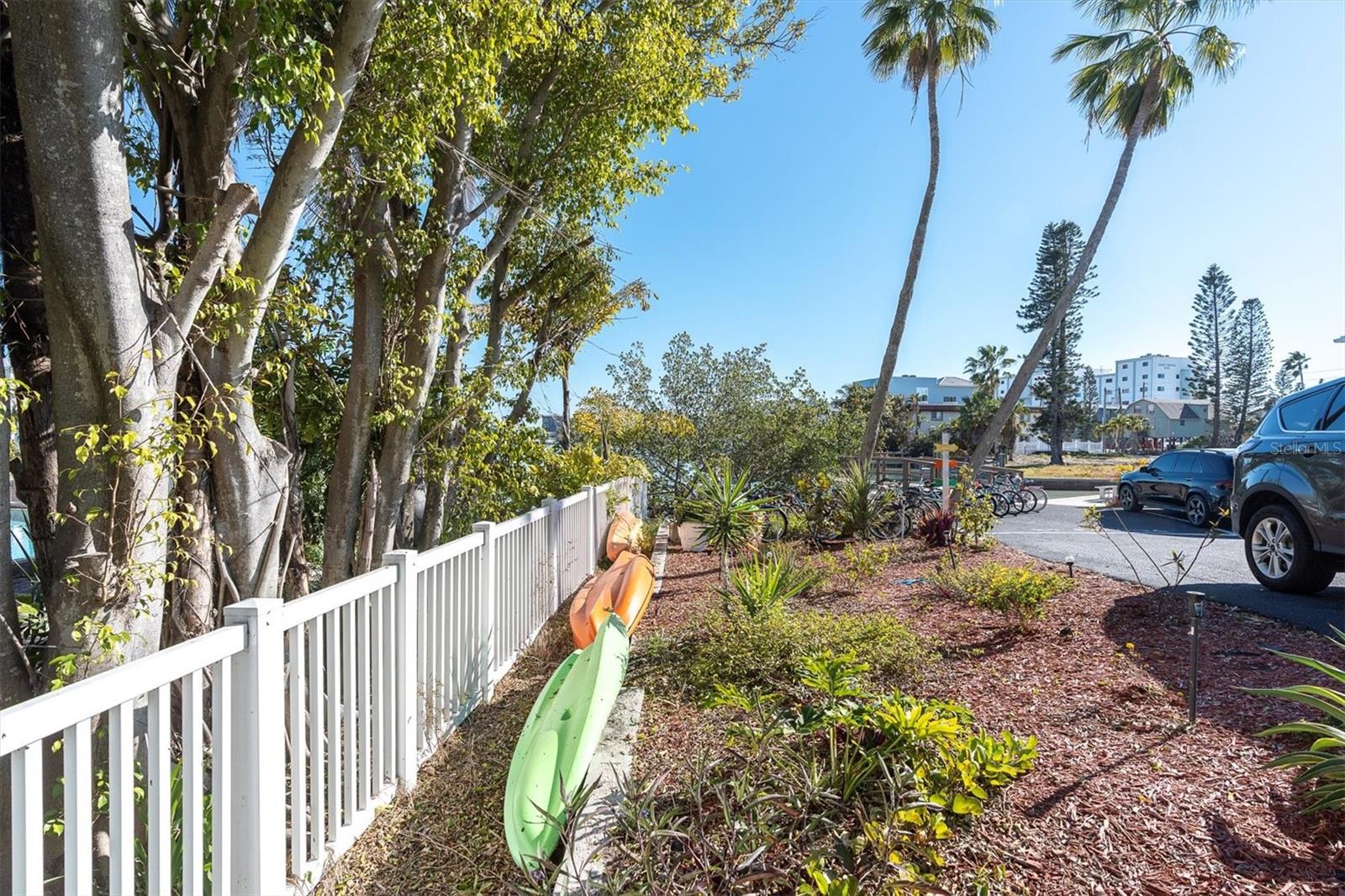 Store your bike and kayak onsite for spontaneous adventures