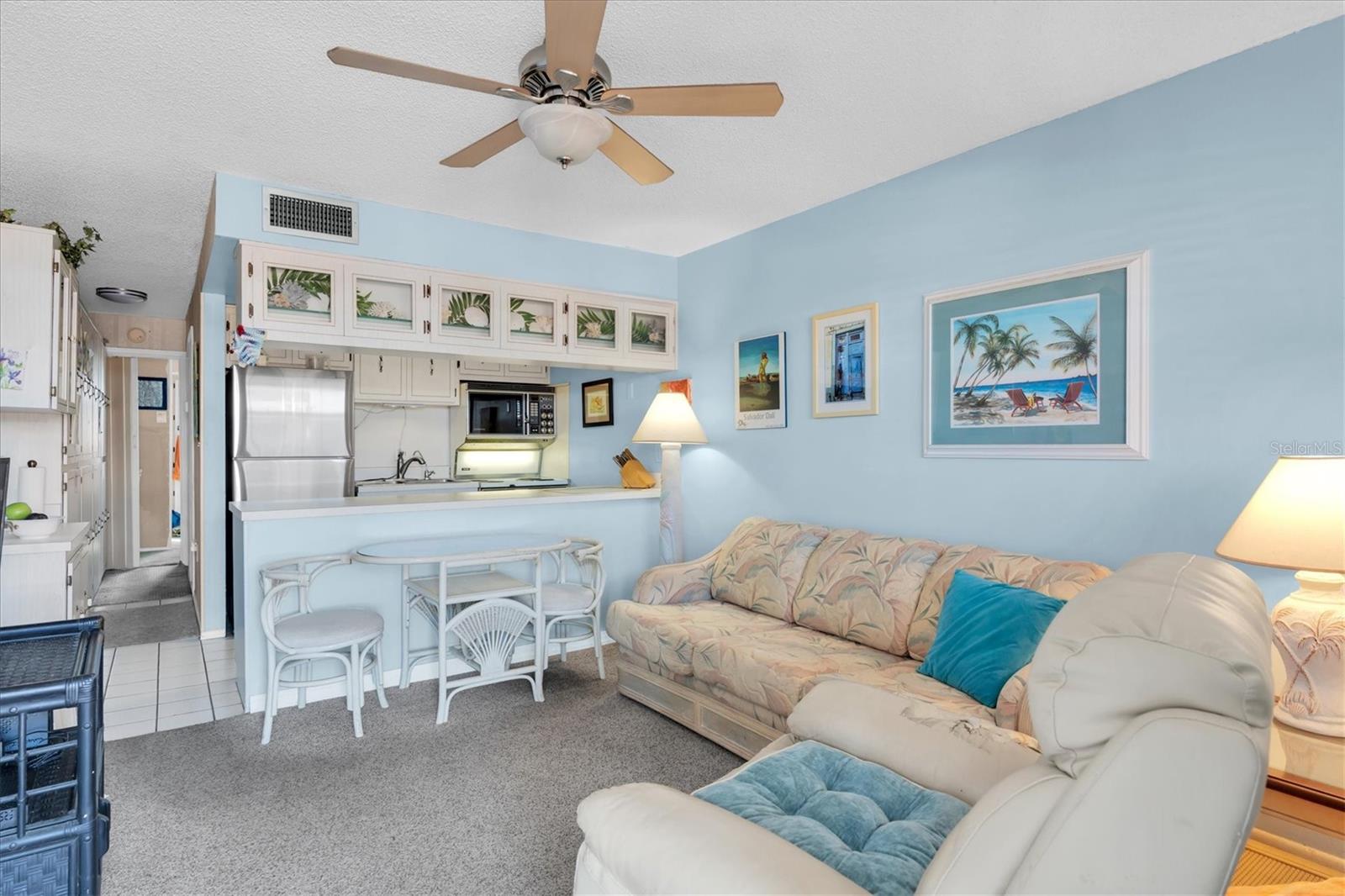 Well appointed bedroom and living areas are designed for comfort after long beach days.