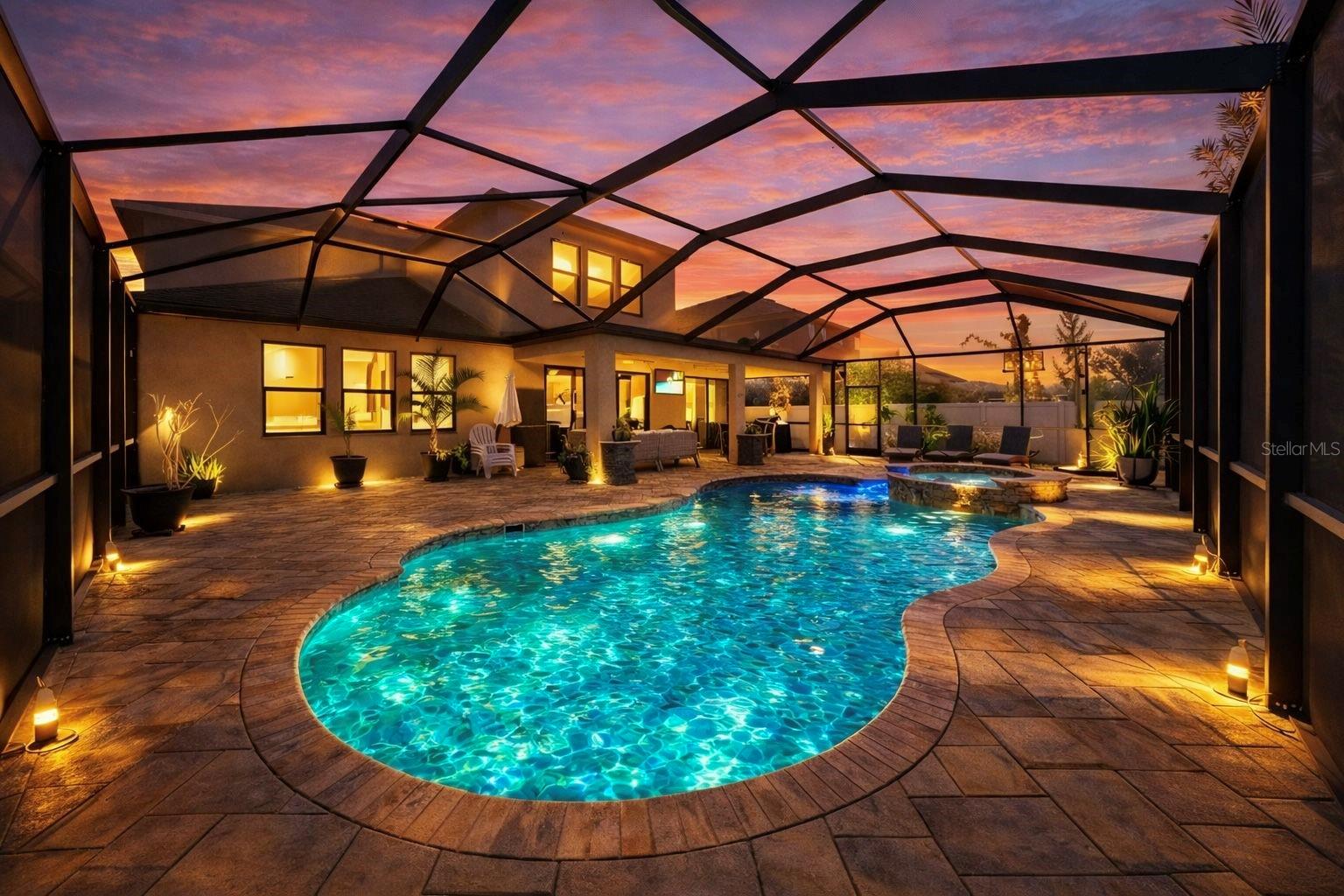 Imagine peaceful evenings around the pool