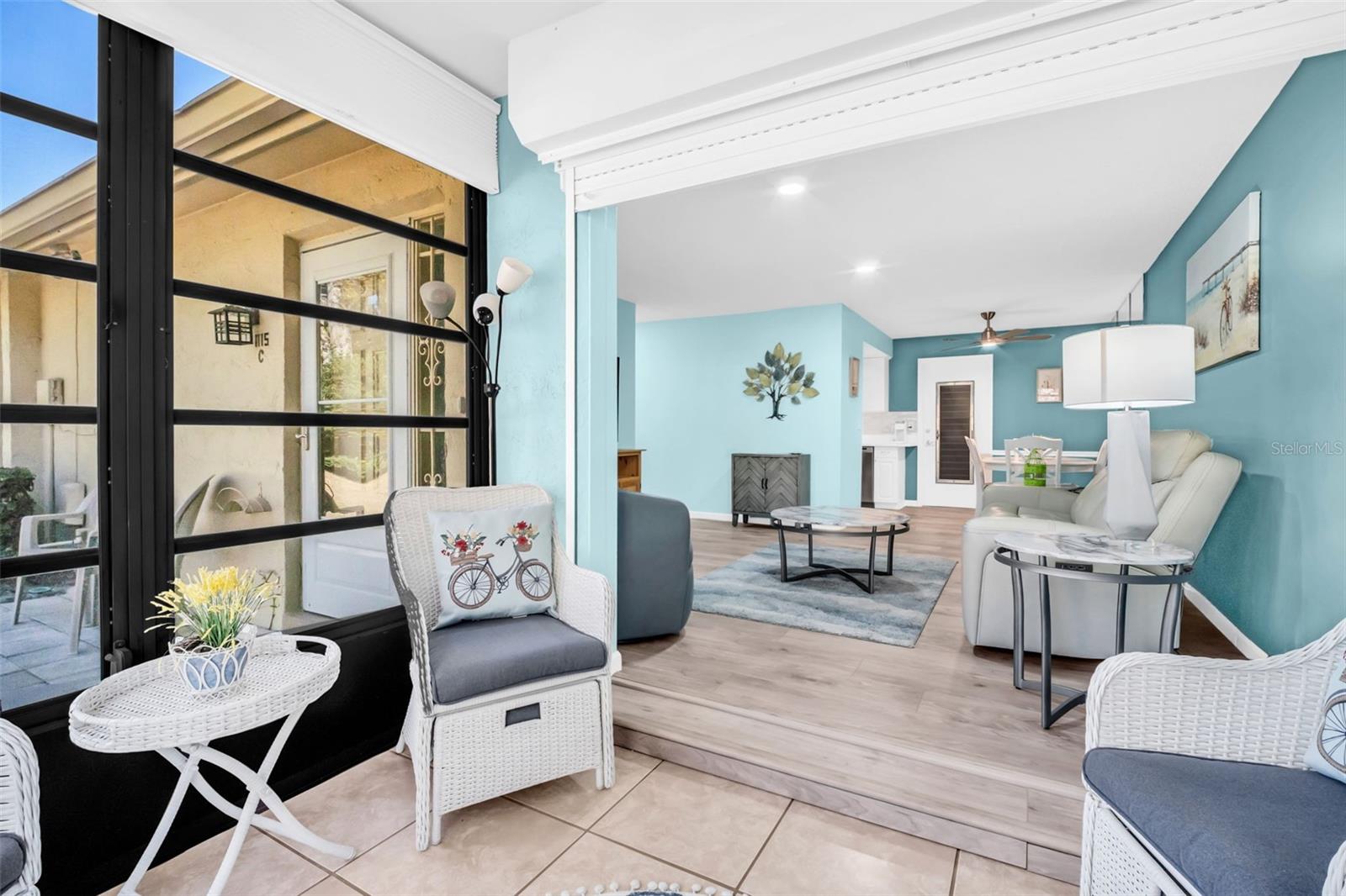 Heated & cooled Florida room and an electric hurricane shutter between the main living & Florida room for peace of mind~