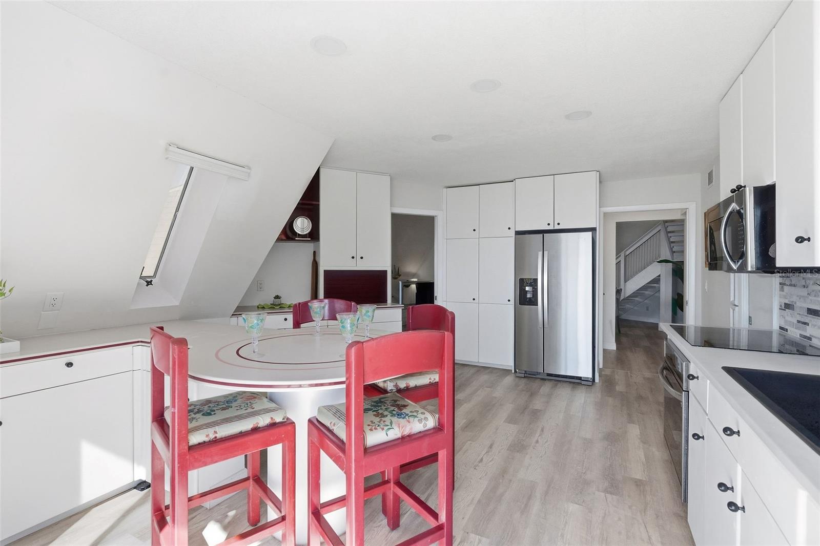 Kitchen facing toward dining room to the right