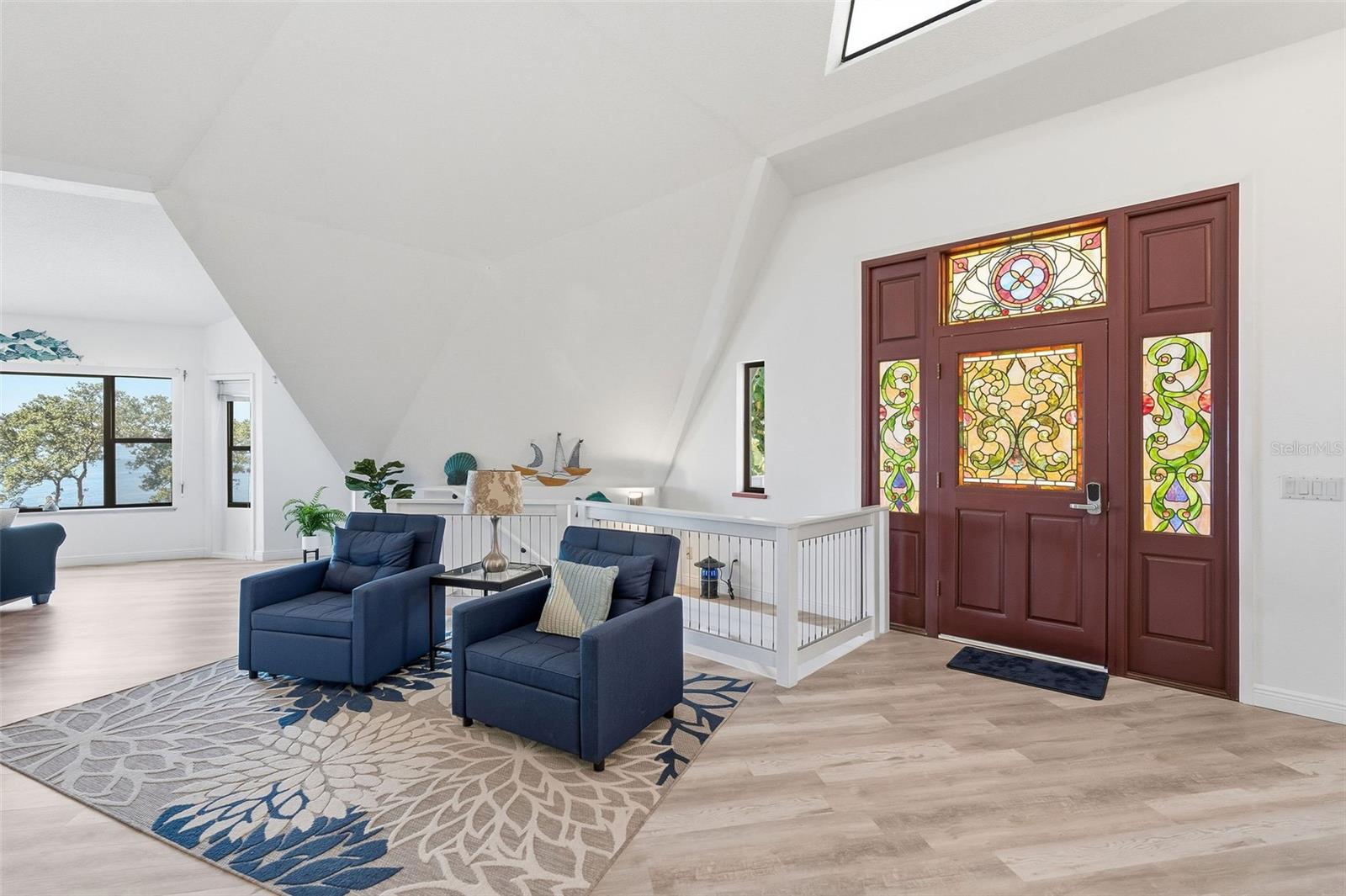 sitting area adjacent to living room