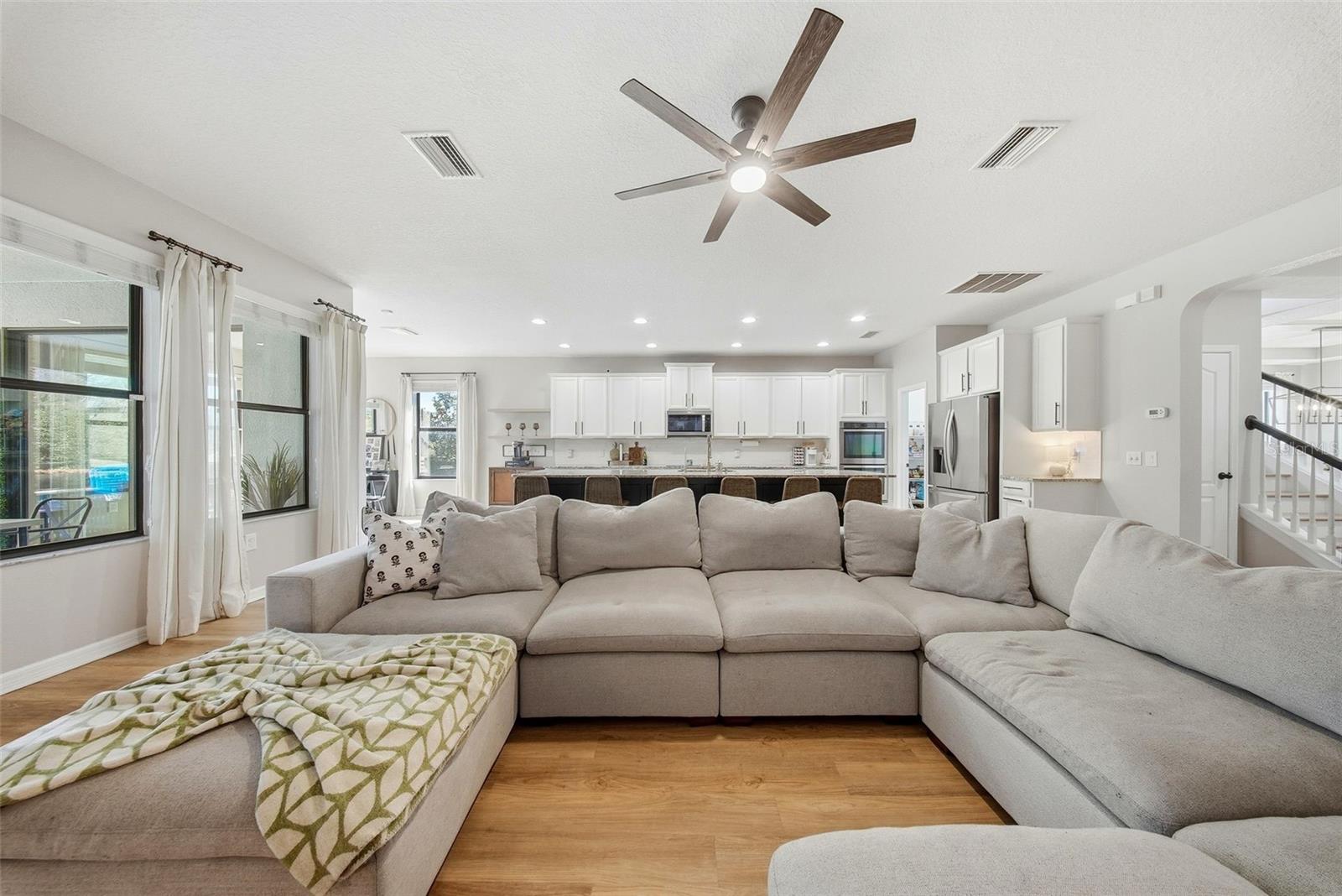 Spacious family room