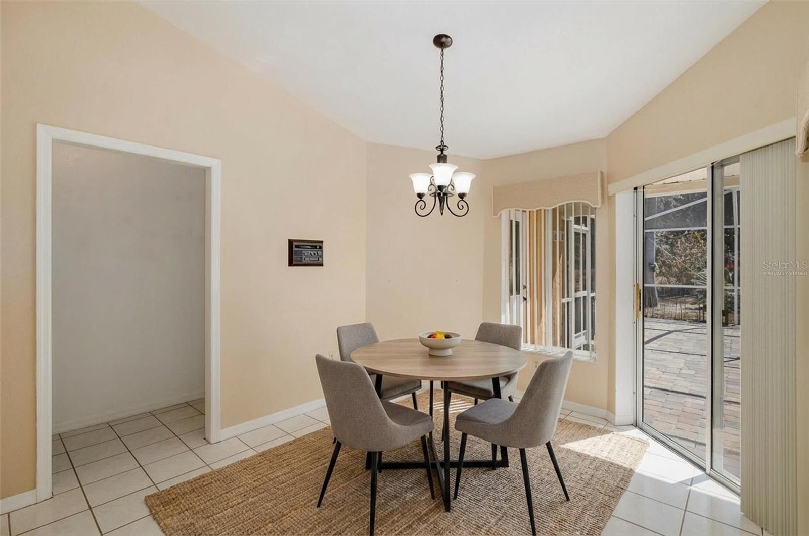 Virtually staged Breakfast Nook