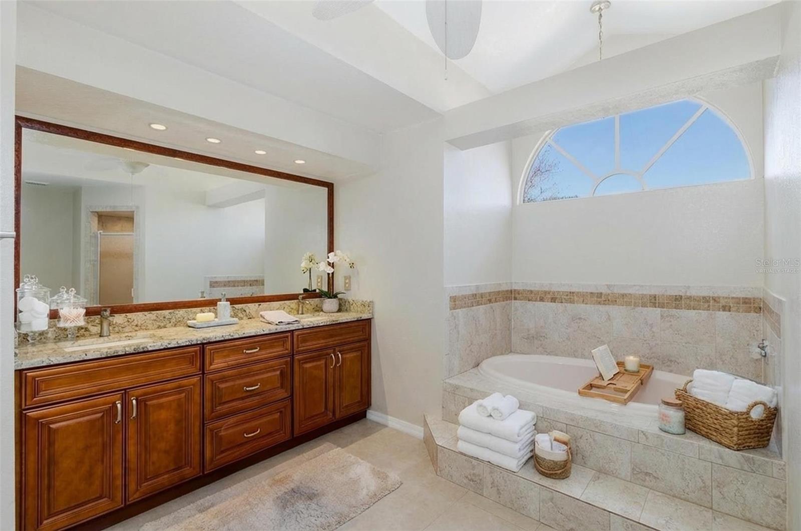 Virtually Staged Primary Bath