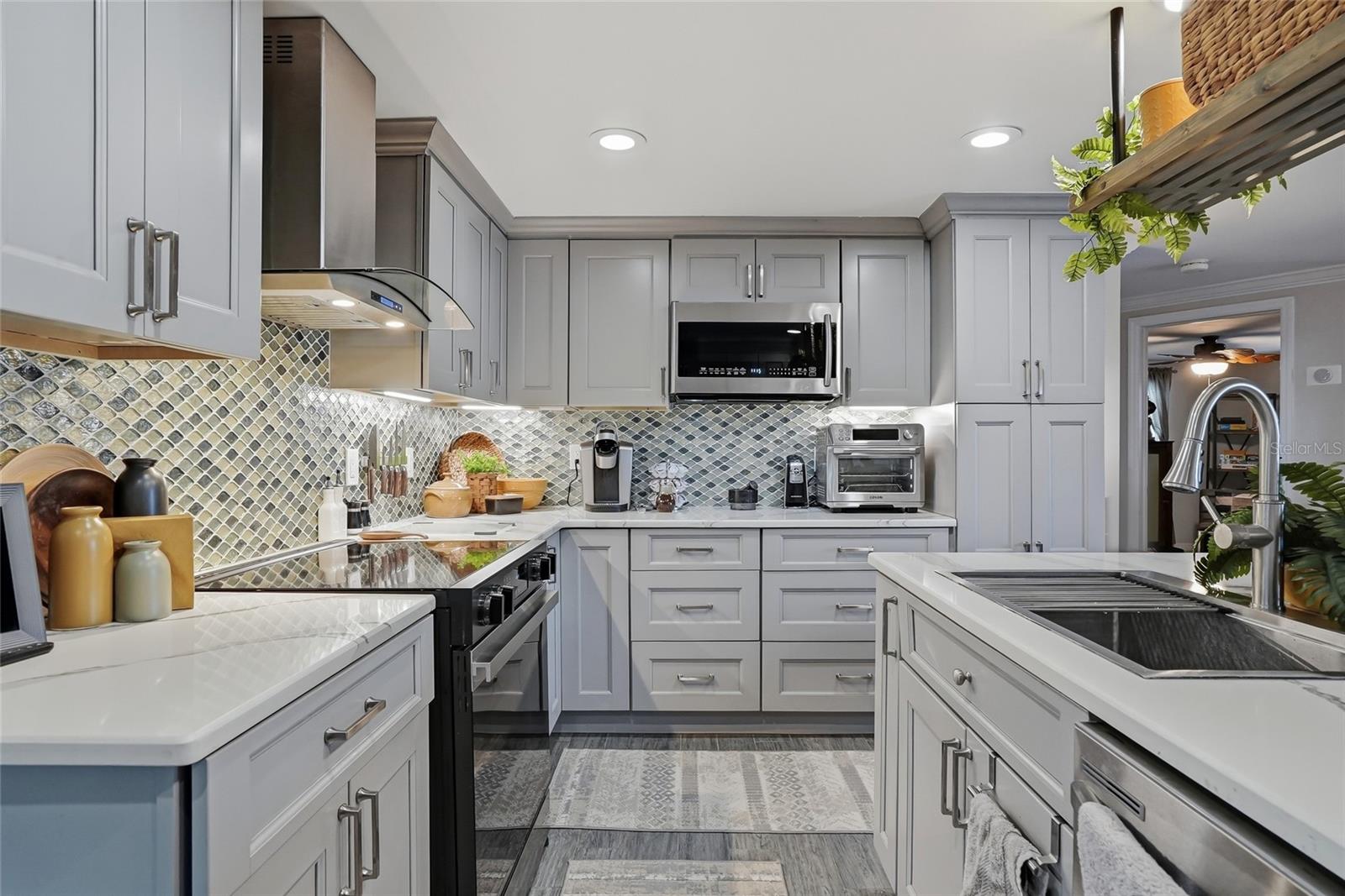 large stainless steel sink