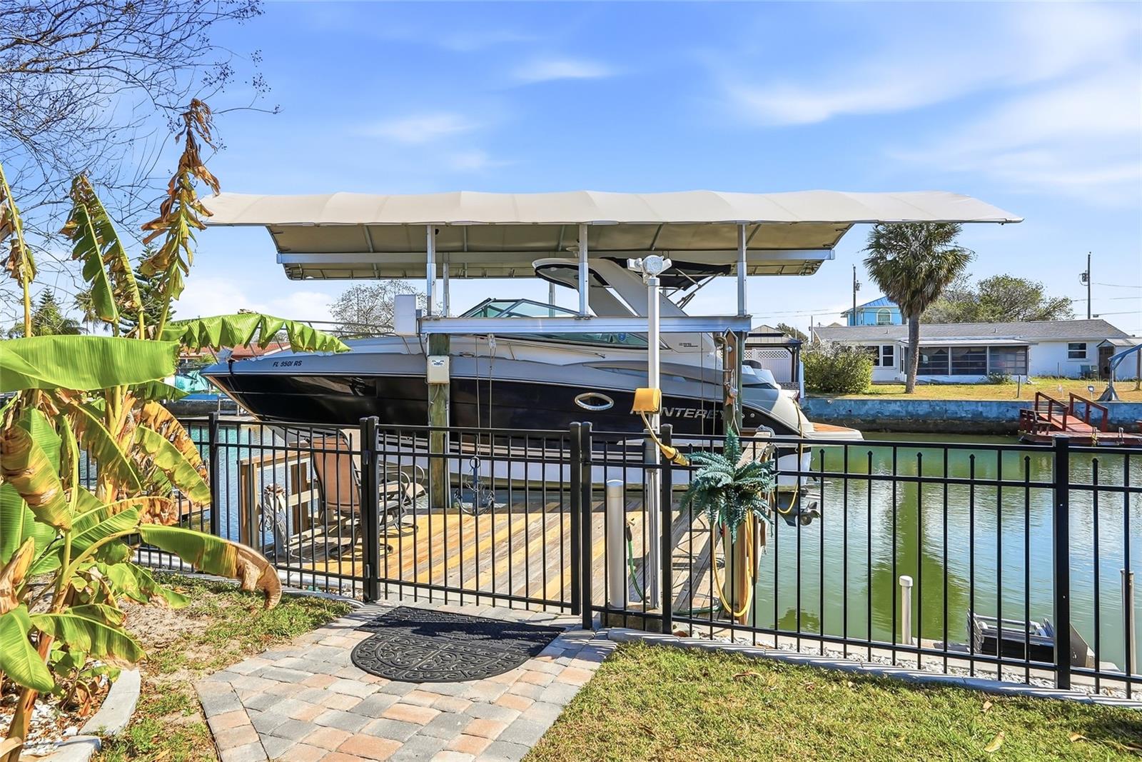 gated 60 ft of waterfront access