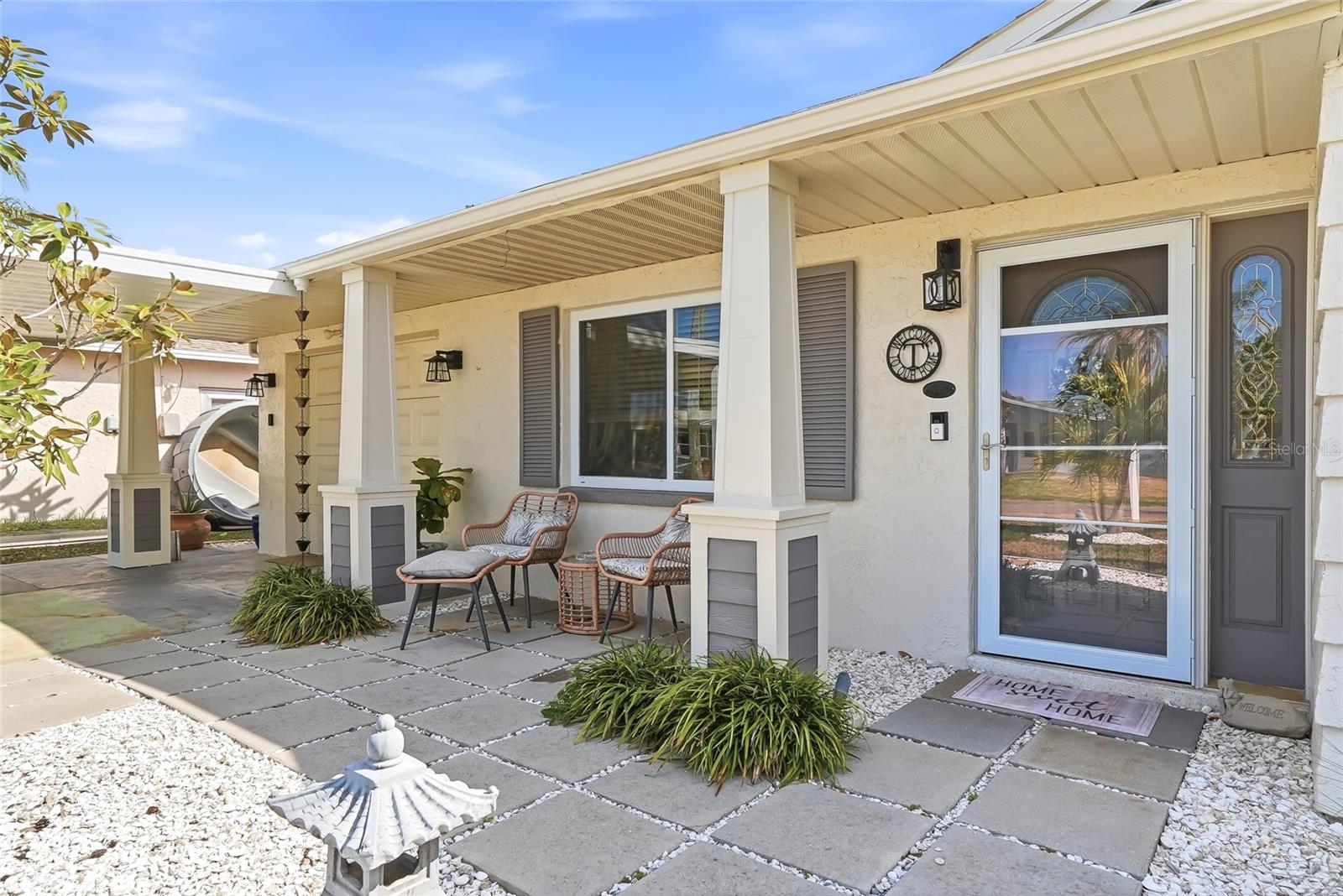 front exterior - upgrades columns