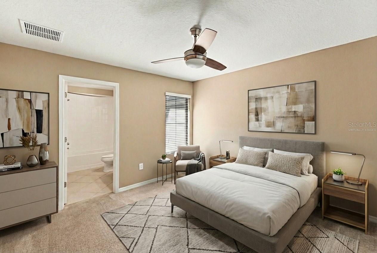 Virtually Staged view highlighting the versatility of the secondary bedrooms.