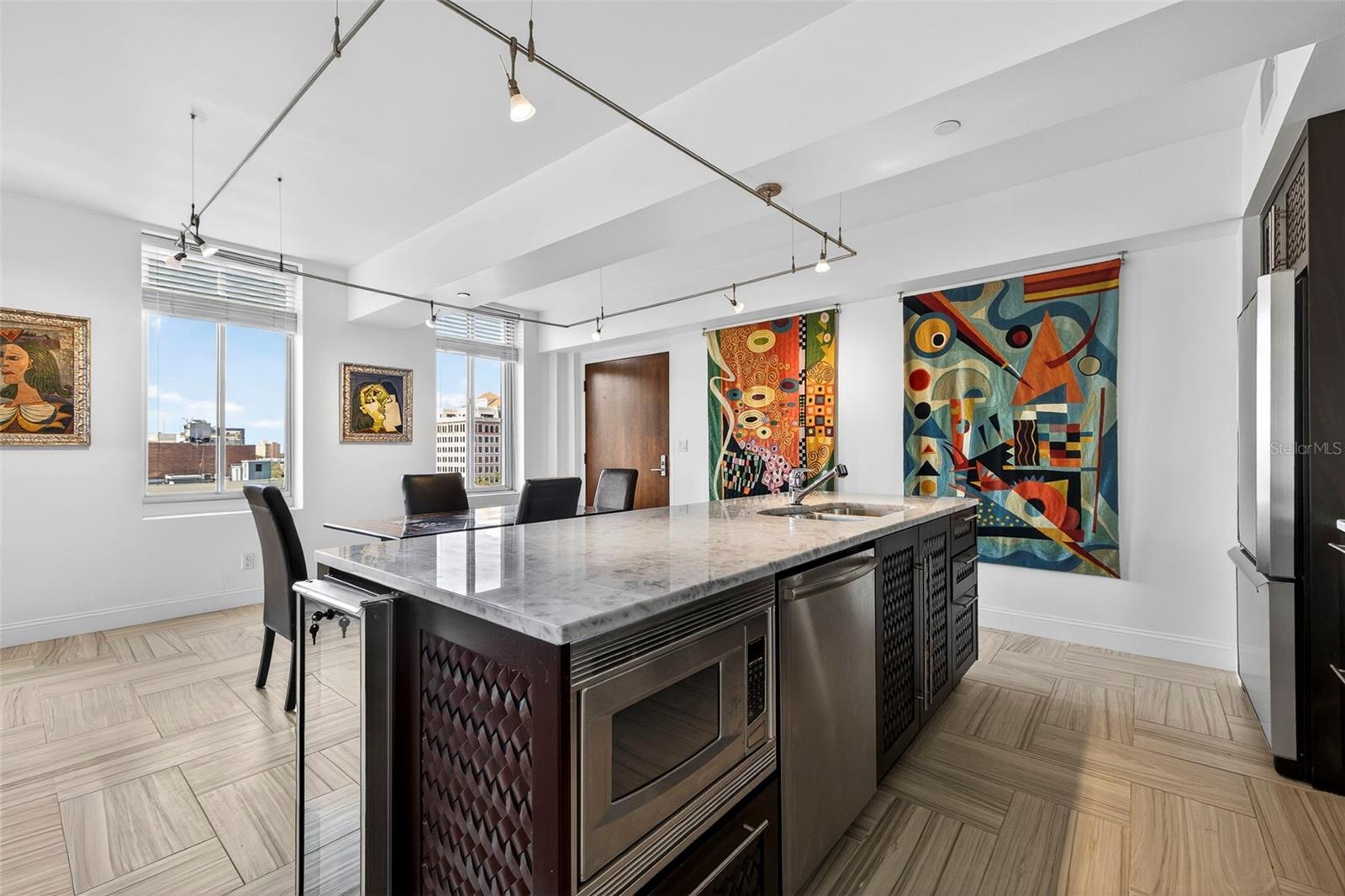 Kitchen with Large Island - 405 Central Ave #600 St Pete