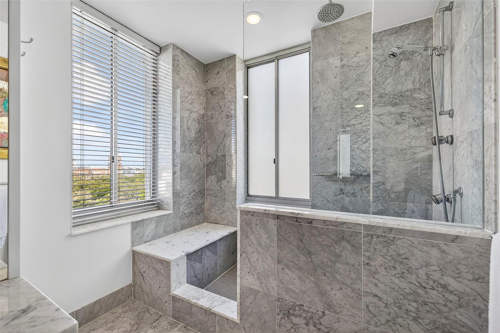 Primary Bathroom with Glass Shower – Snell Arcade Residence