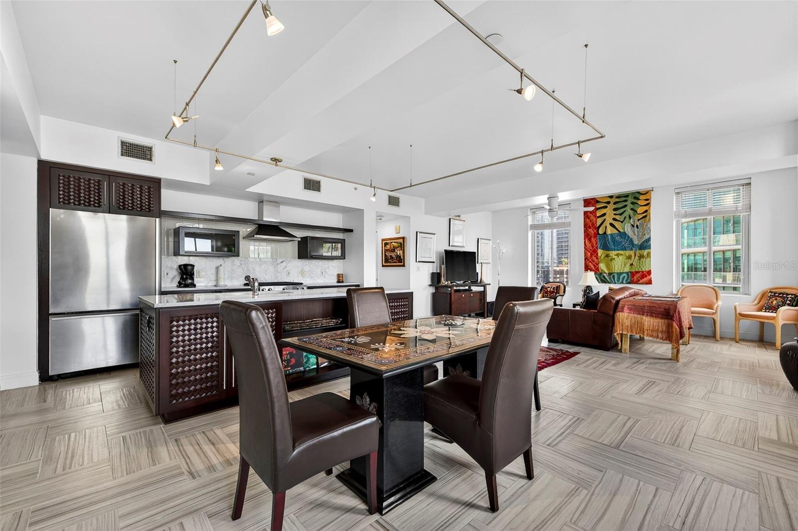 Gourmet Kitchen with Stainless Steel Appliances – Snell Arcade Condo