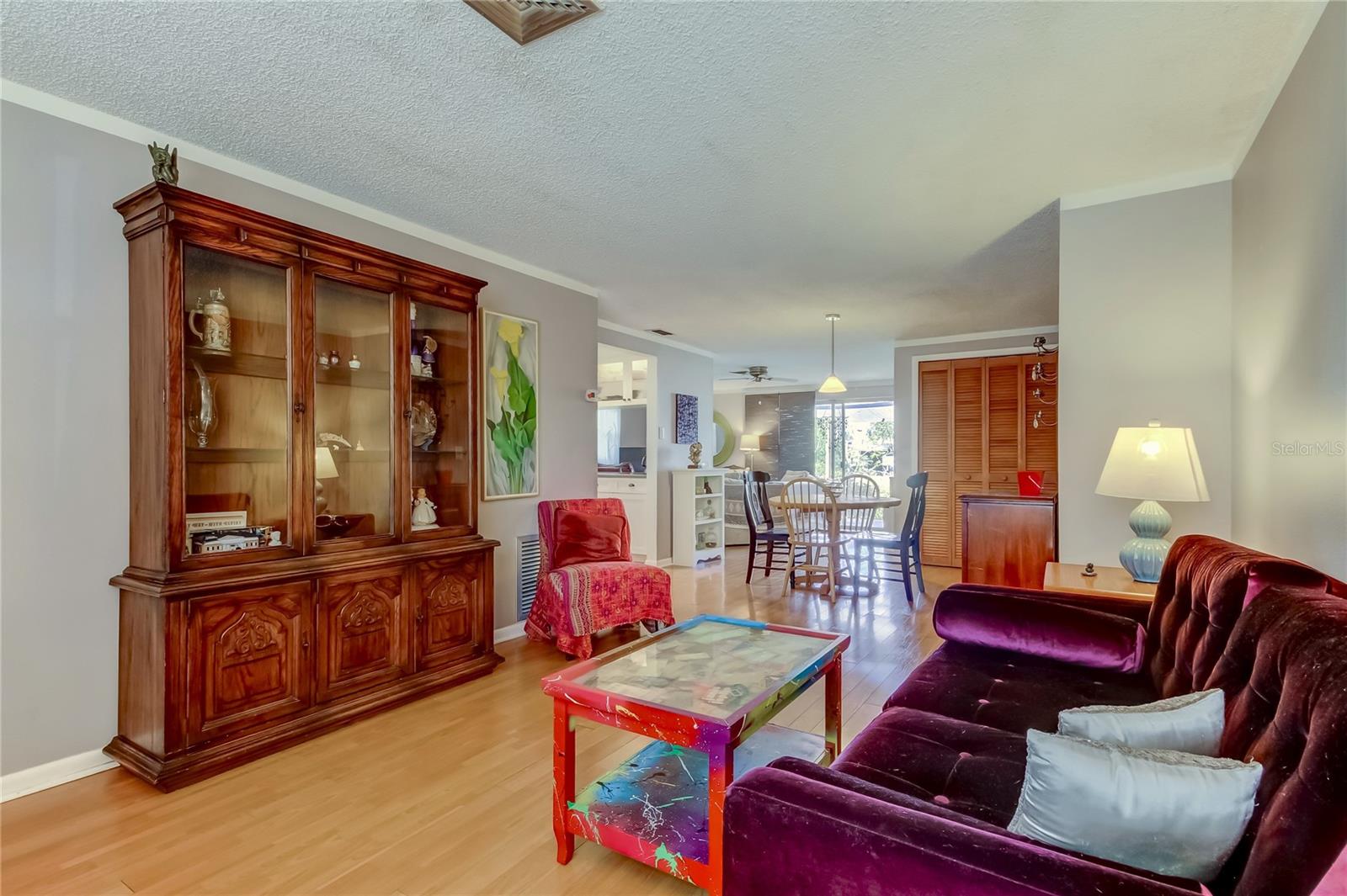 View into living space