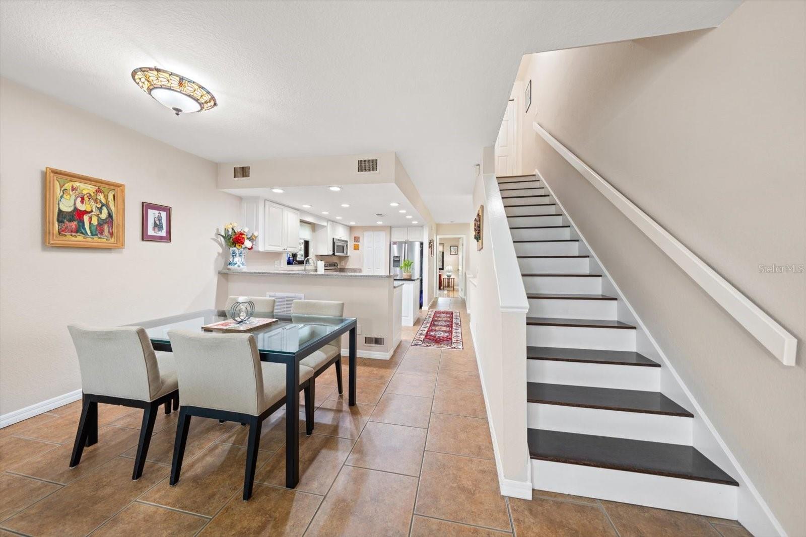 Separate dining area is inviting!