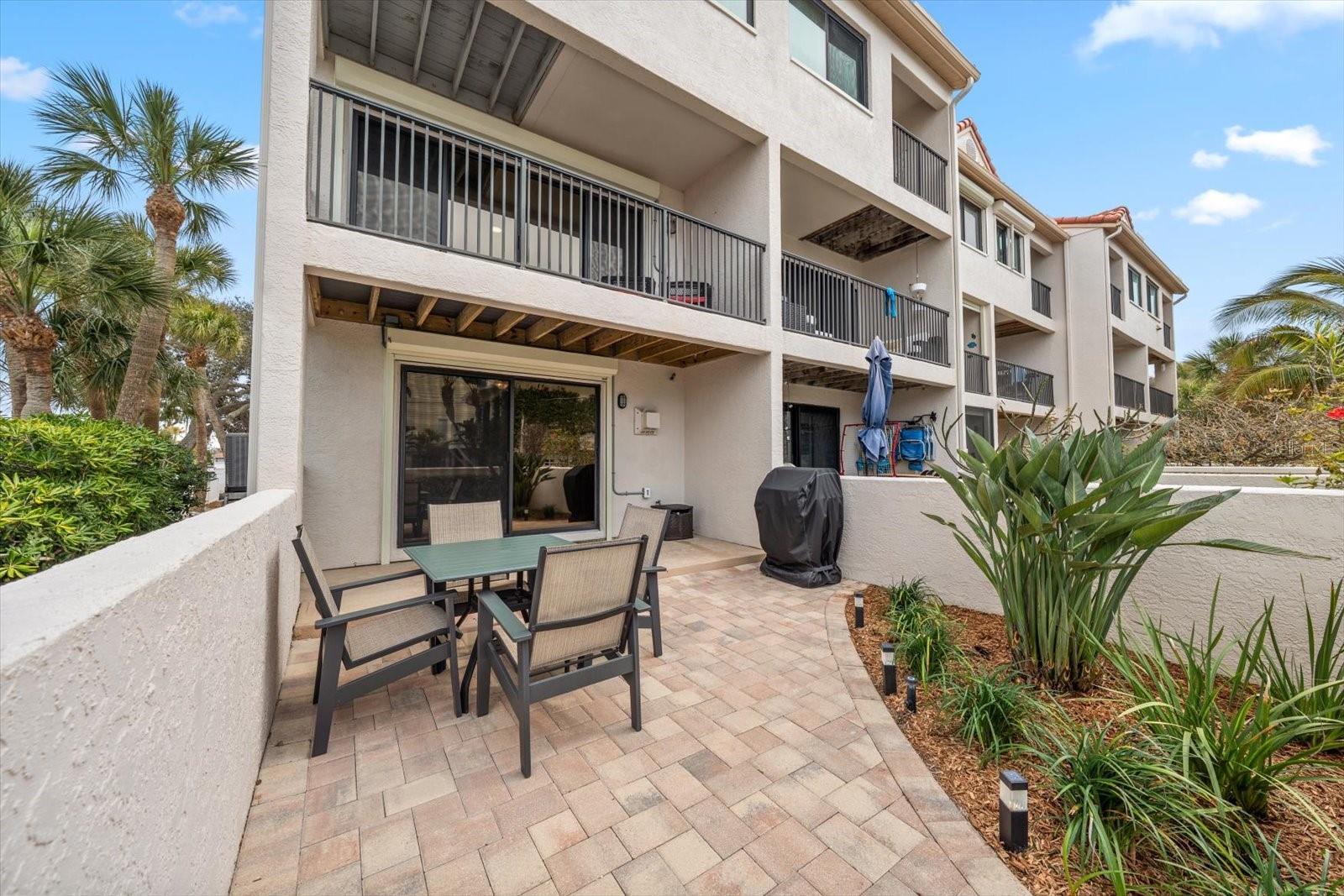 Private patio off of ground level - so much space in this lovely setting!