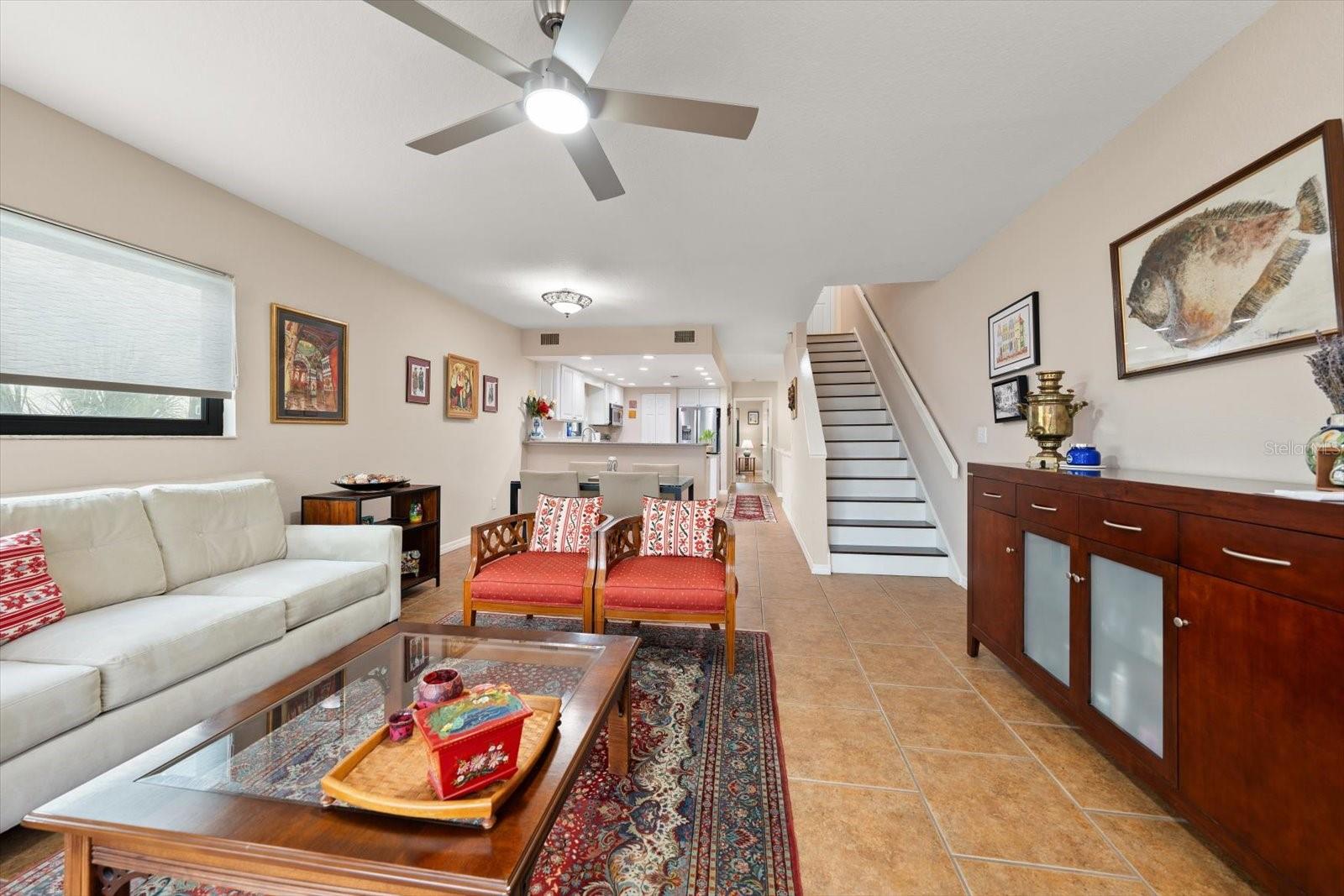 Relax in the great room-natural light provides a warm environment.