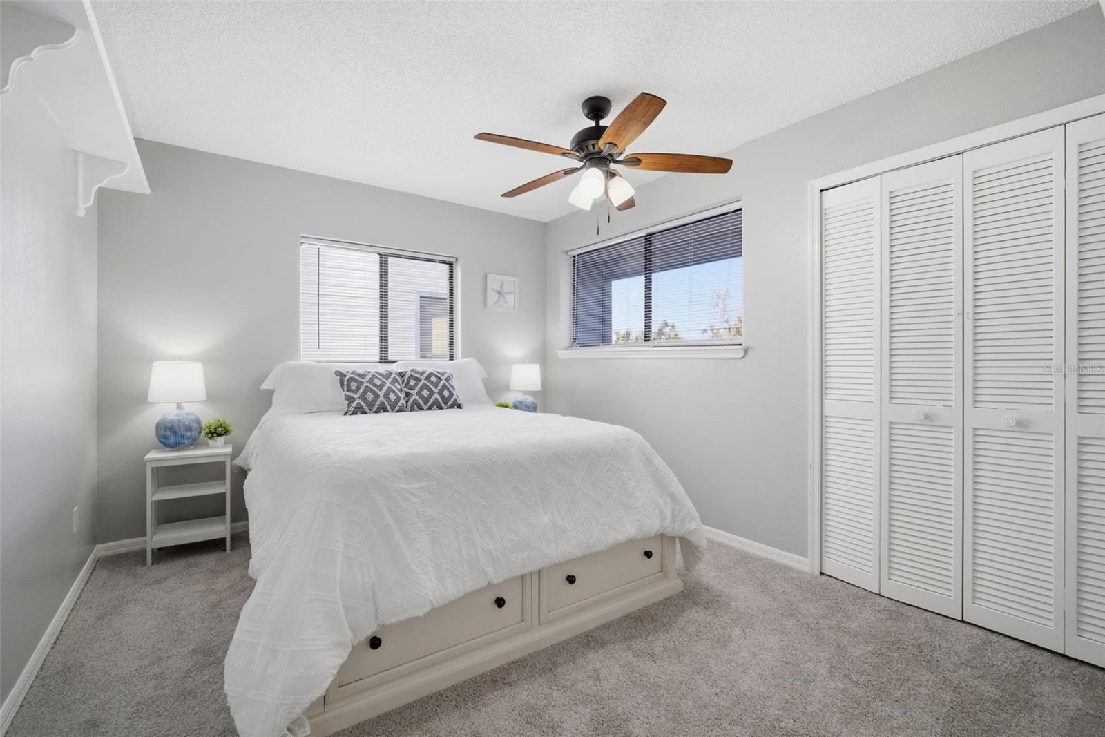 Bed 2 located across from bath 2