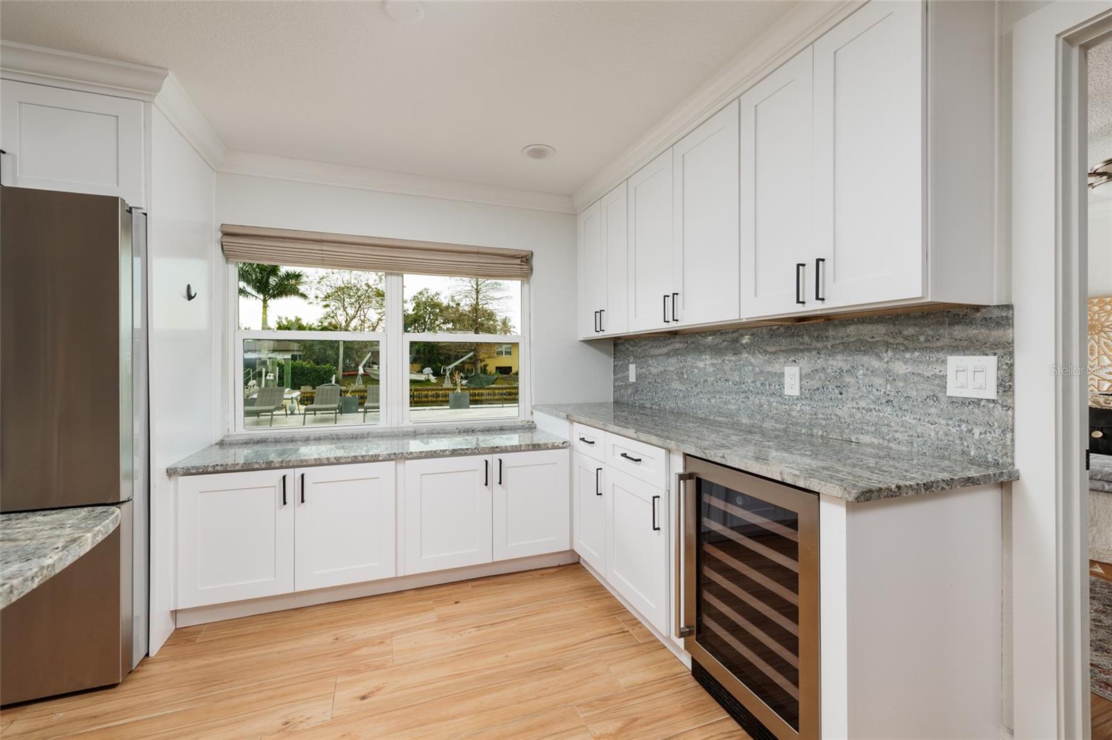 Kitchen With Wine Refrigerator
