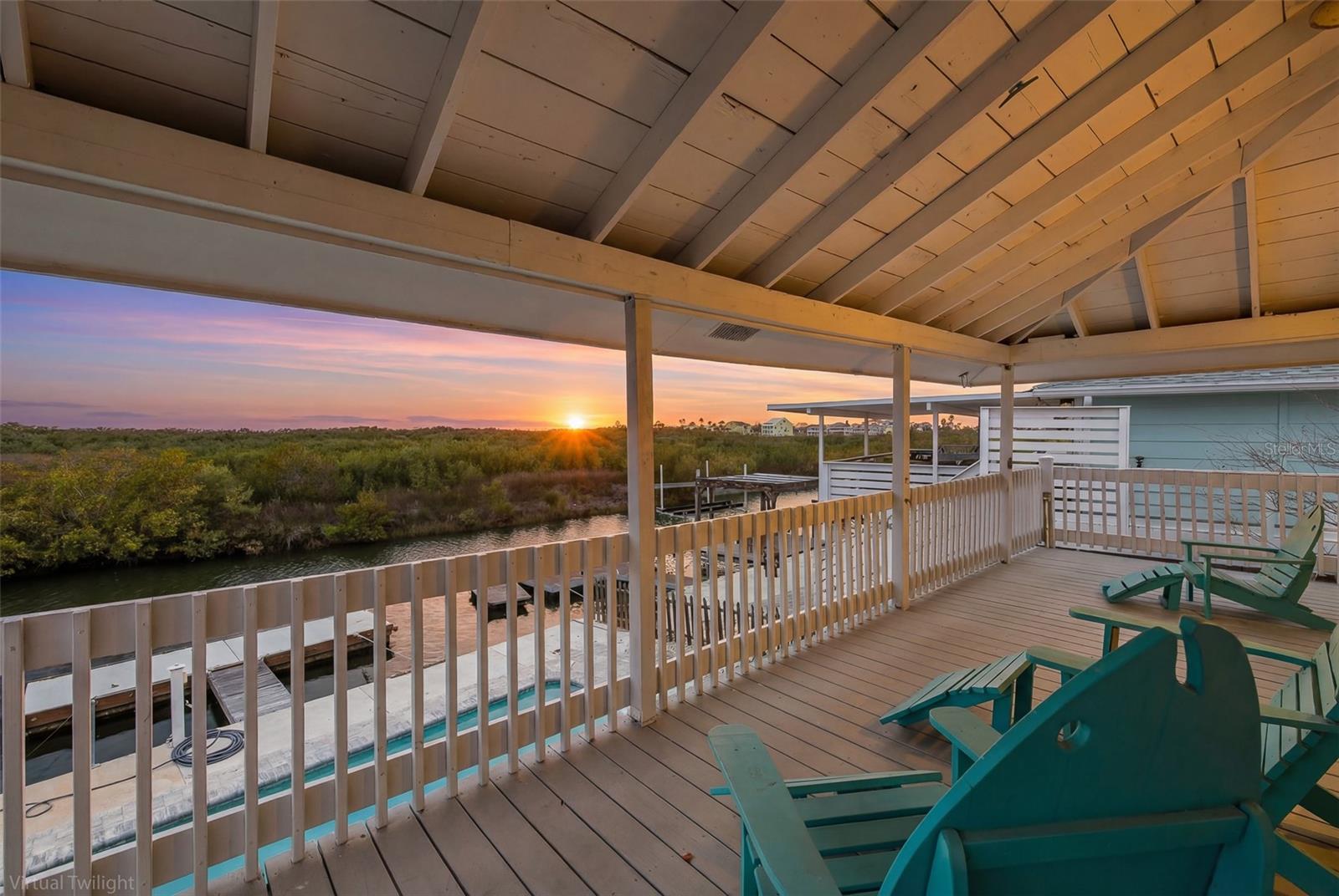Balcony overlooking the Gulf of Mexico with beautiful sunsets