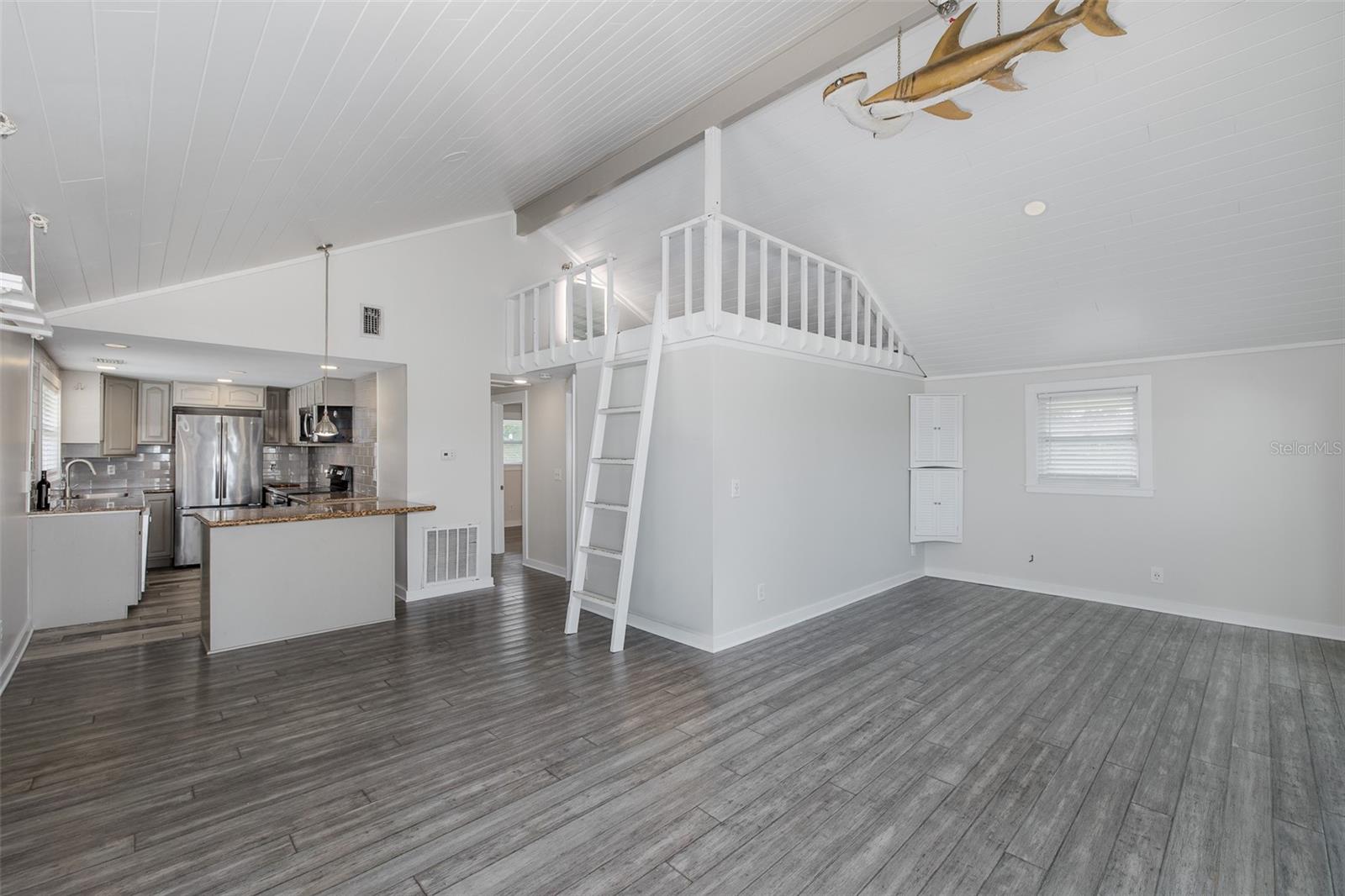 Living/dining and kitchen