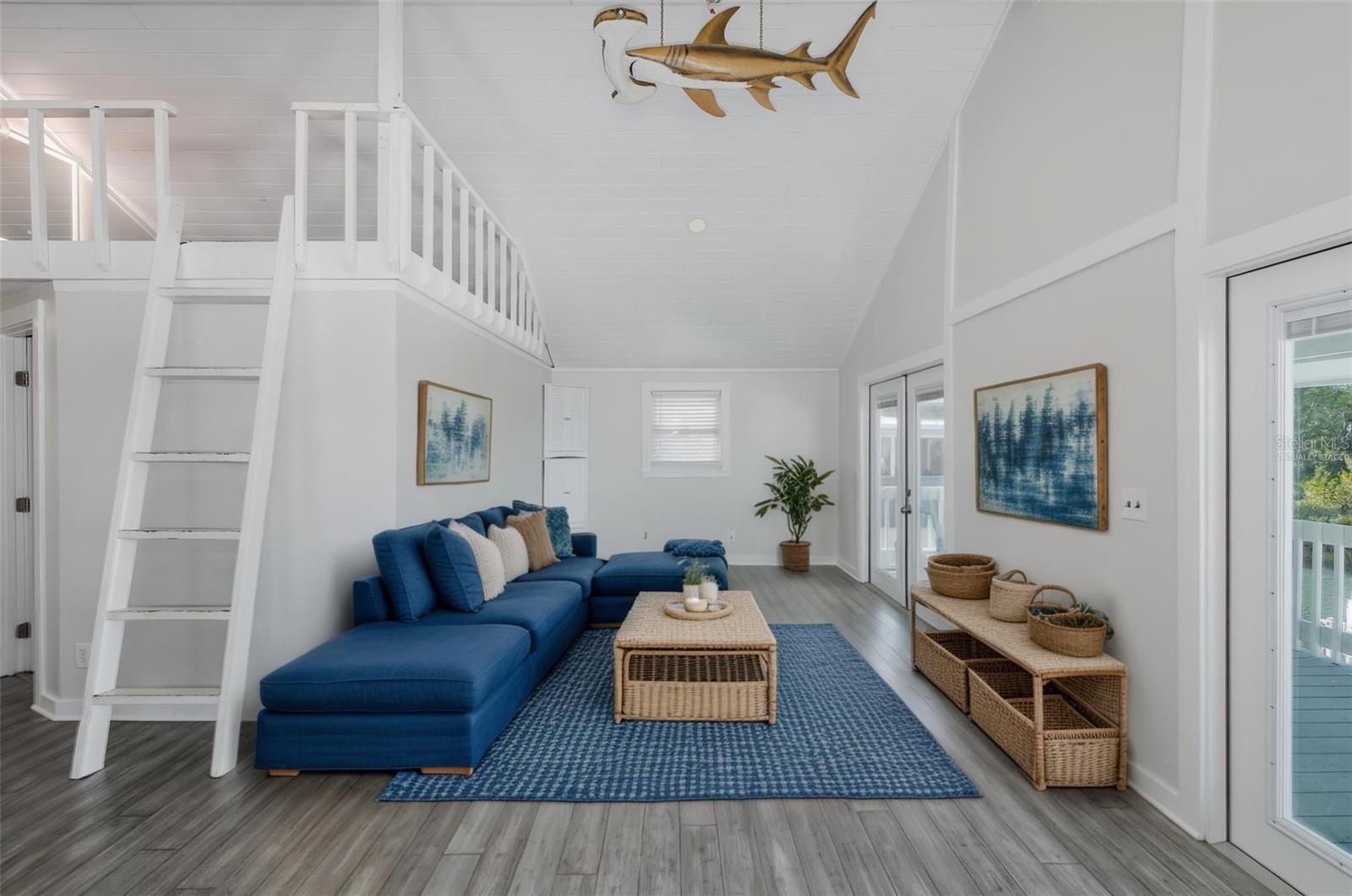 Virtually staged living room