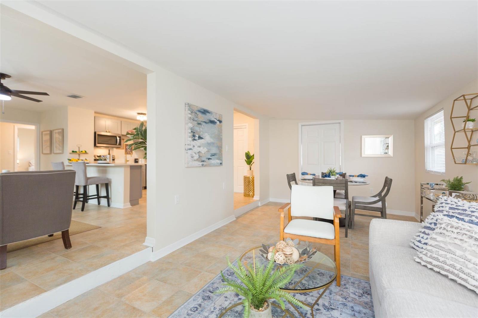 Open concept, flow - easily add doors for additional bedroom/office