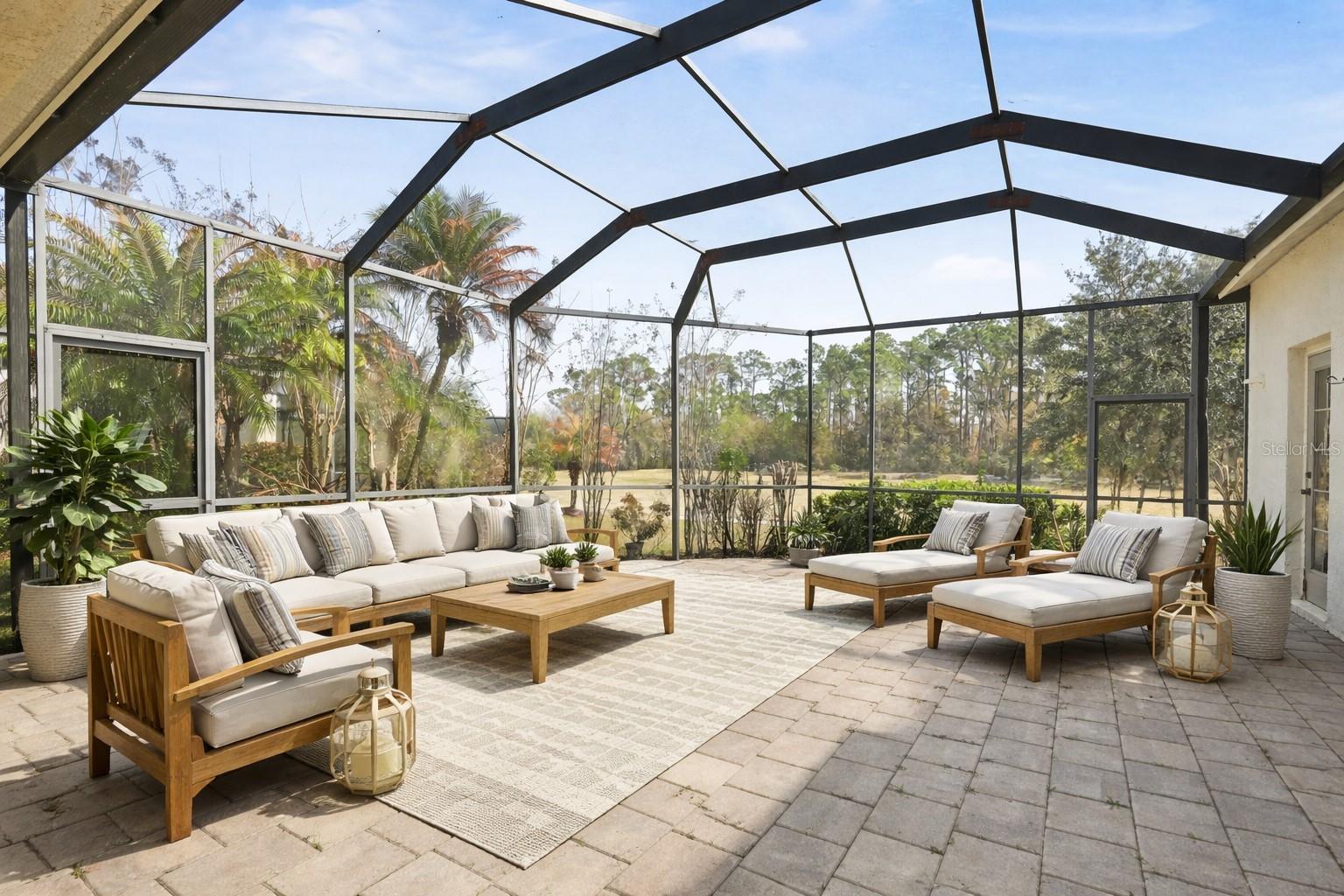 Screened Patio overlooking Golf Course