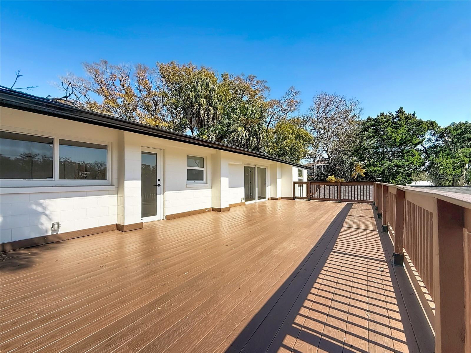 Balcony with water views