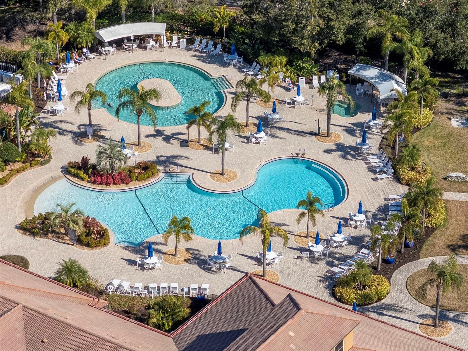 Aerial View of Pool and Clubhouse