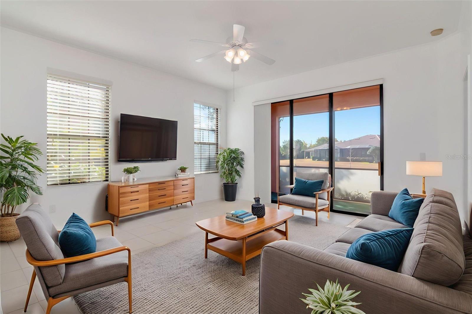 Virtual Staging Options of Family Room Set Up