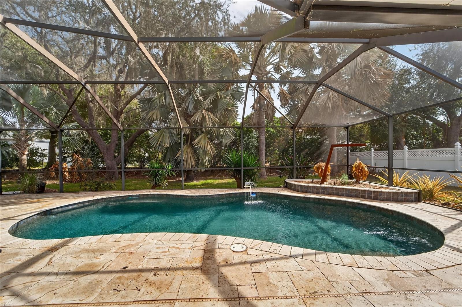 7ft Deep with 2-separate seats for relaxing in the deep-end