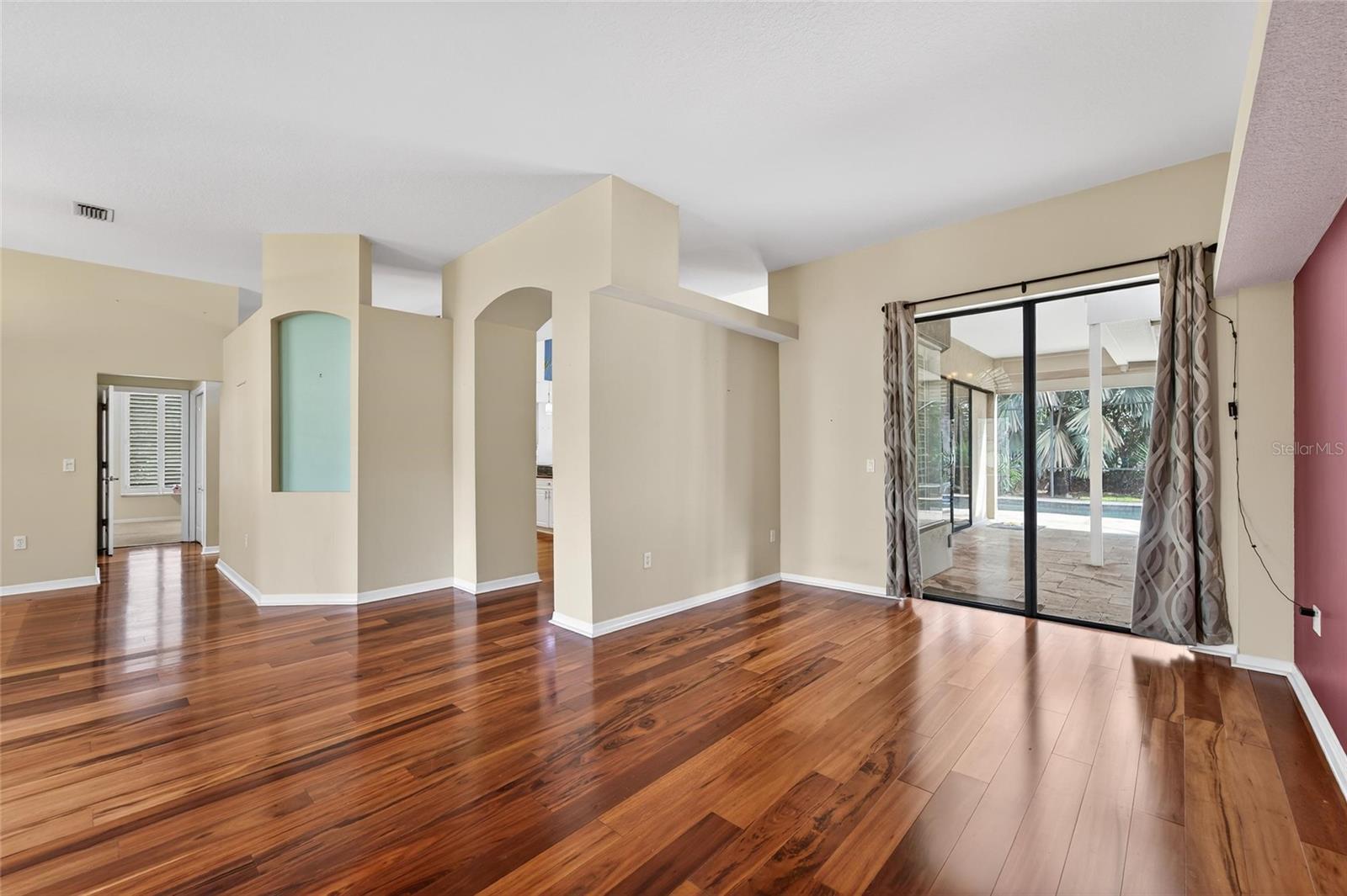 Living Room with sliding glass doors