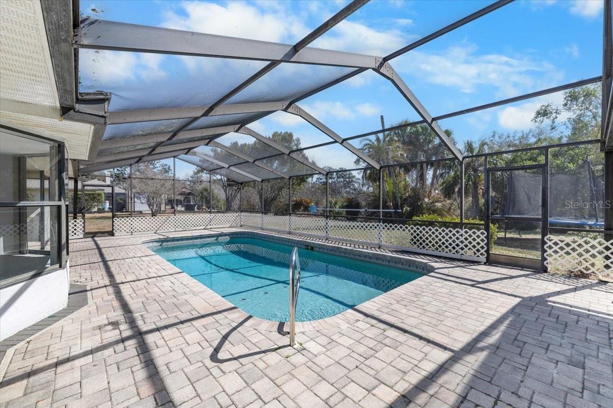 Pool Area Paved and Screened