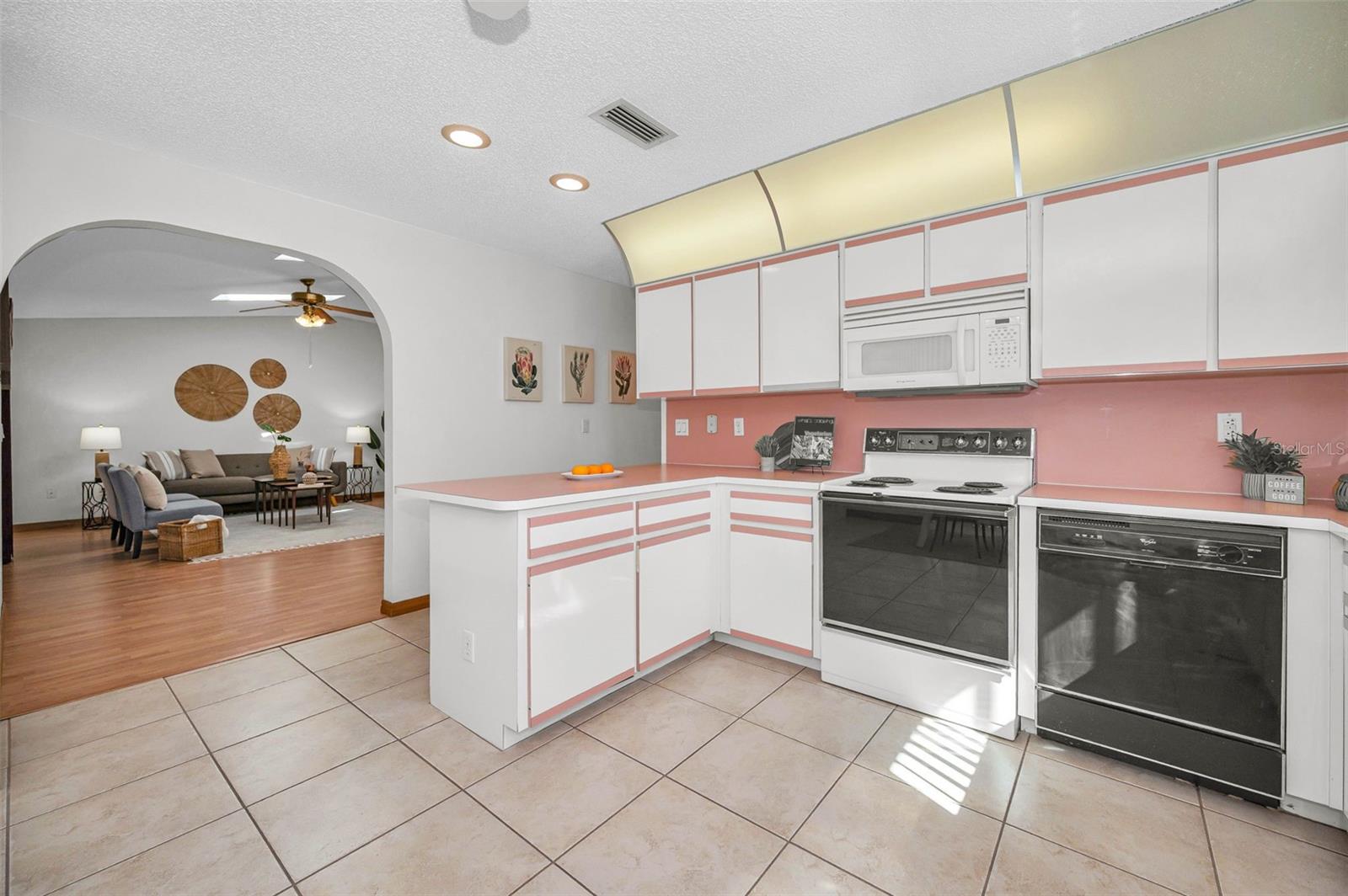 View from Kitchen to Living Room