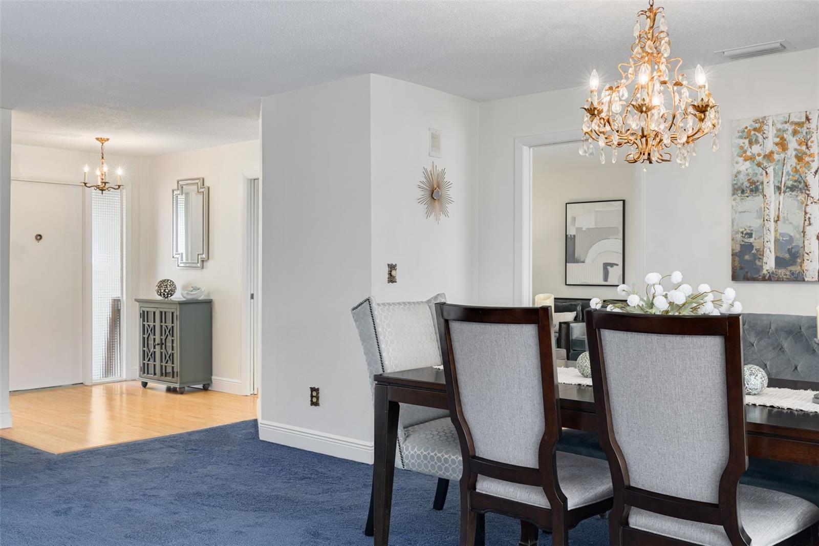 Dining area off family room