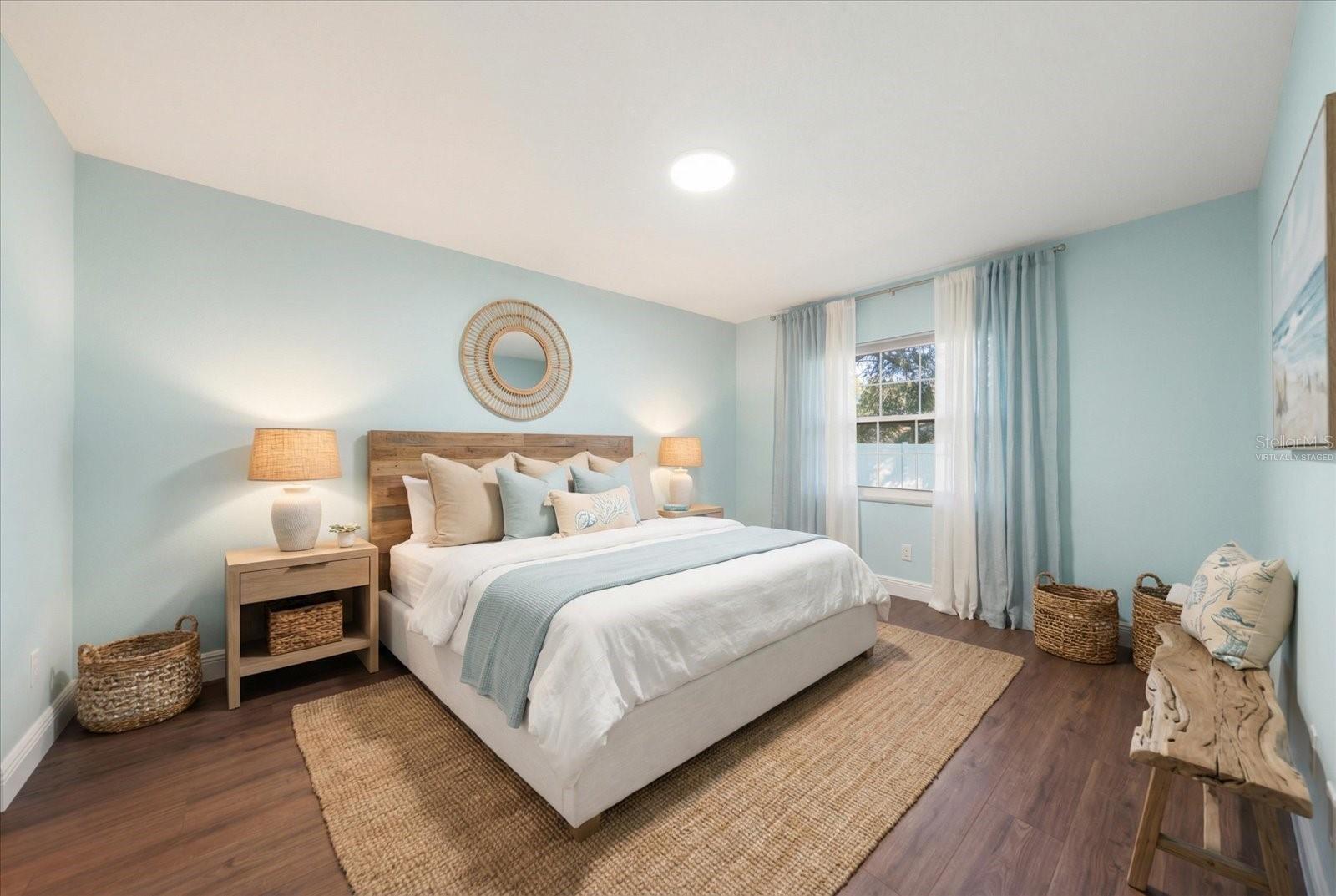 Virtually Staged Primary Bedroom