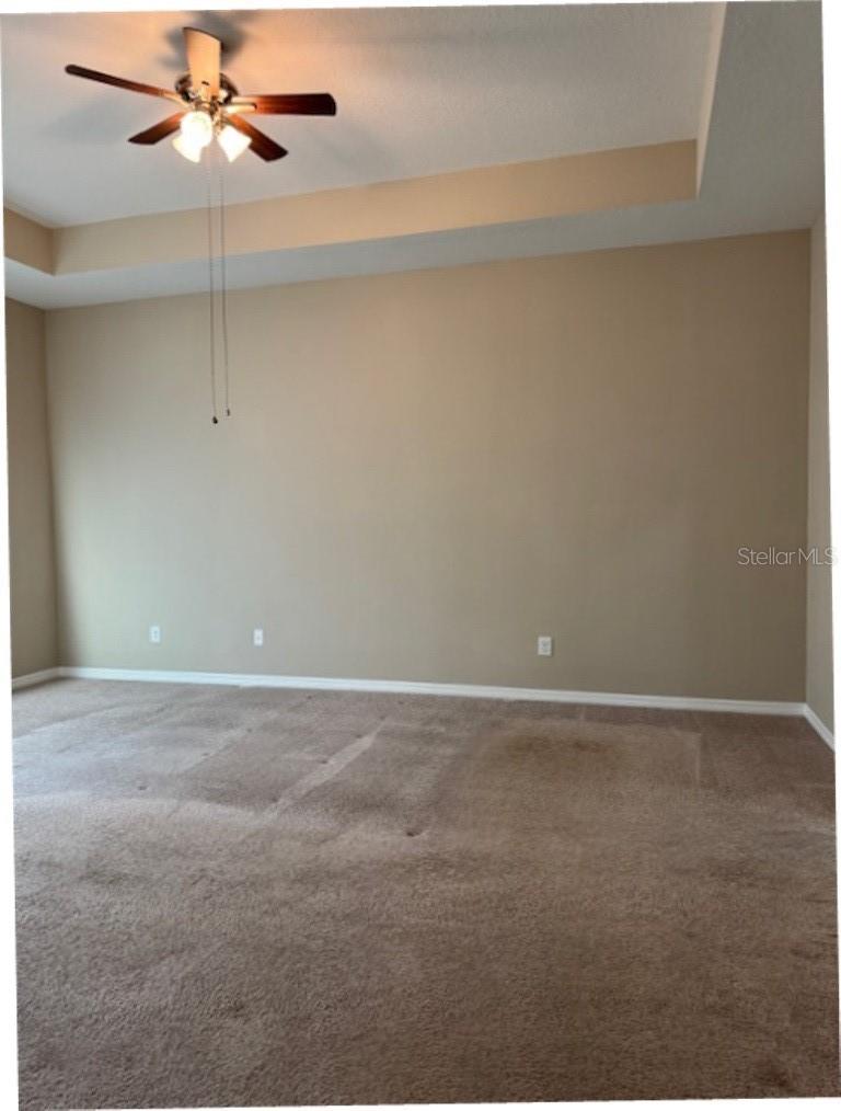 Master bedroom w/ tray ceilings