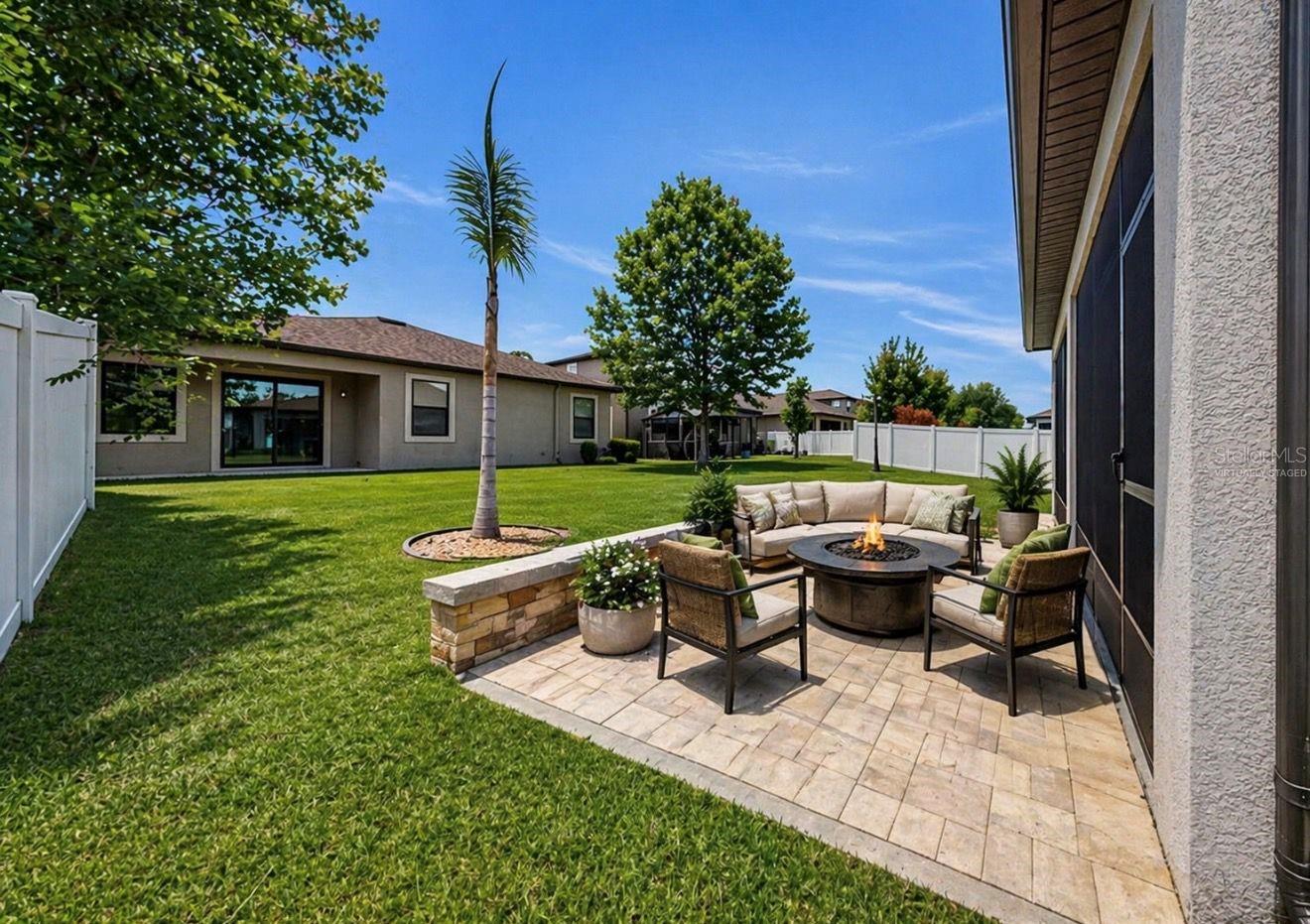 Virtually staged patio