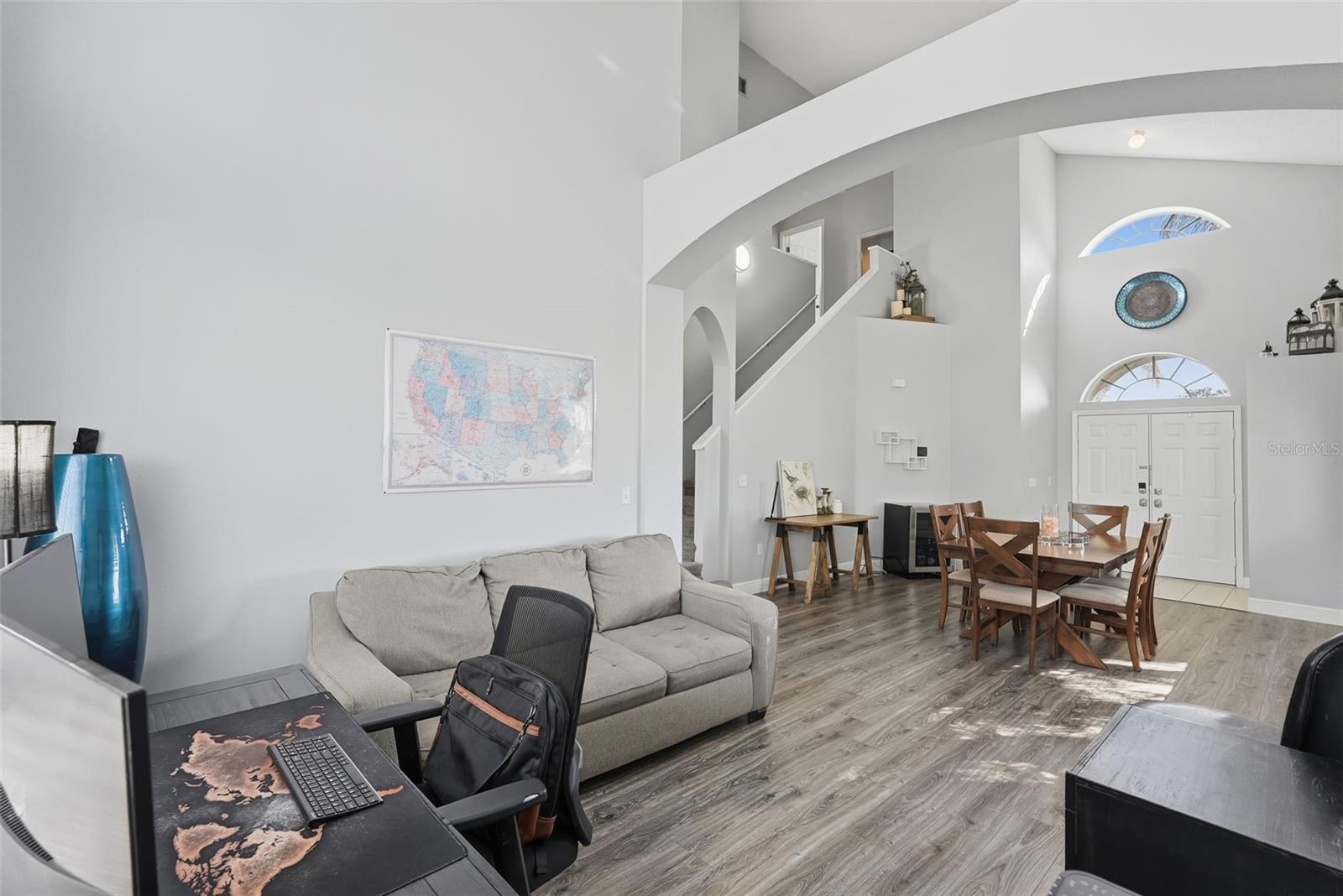 Bonus space, office and view of the double front door and stairs leading to the 2nd floor.