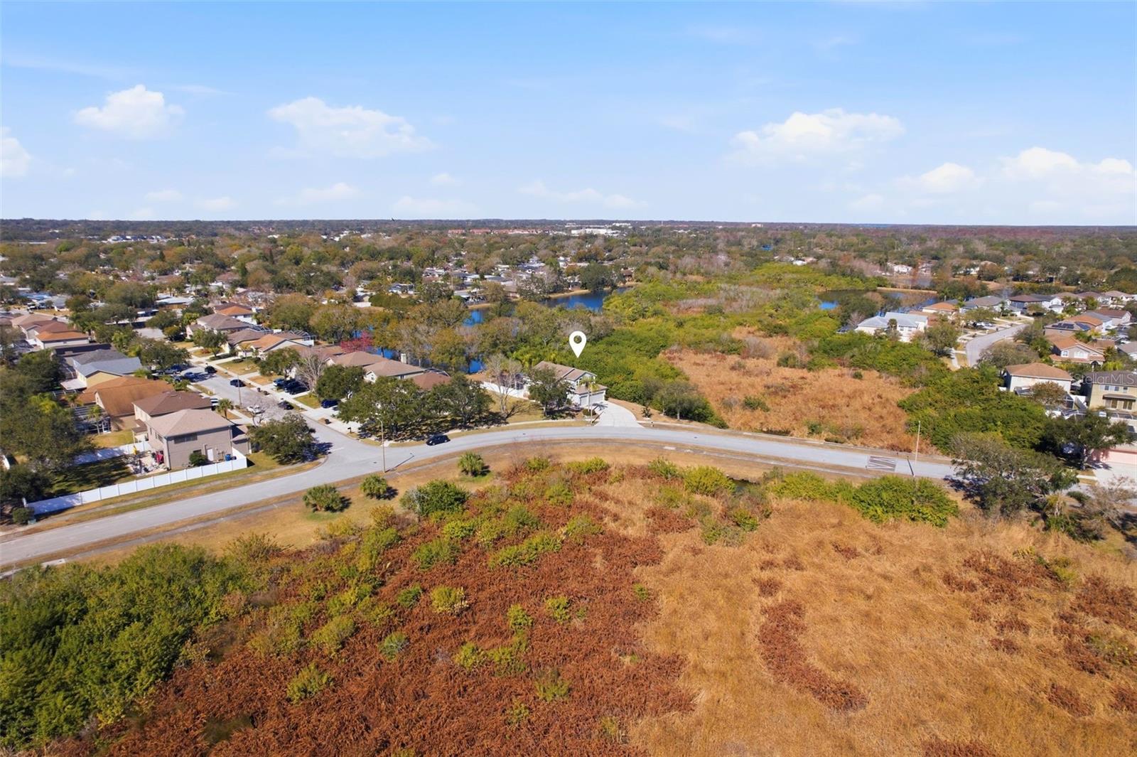 Another aerial view of the home.