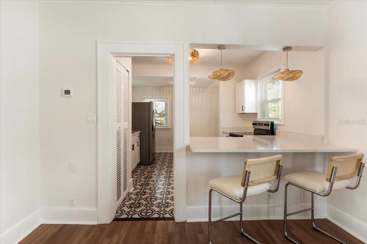 Breakfast bar granite counter top