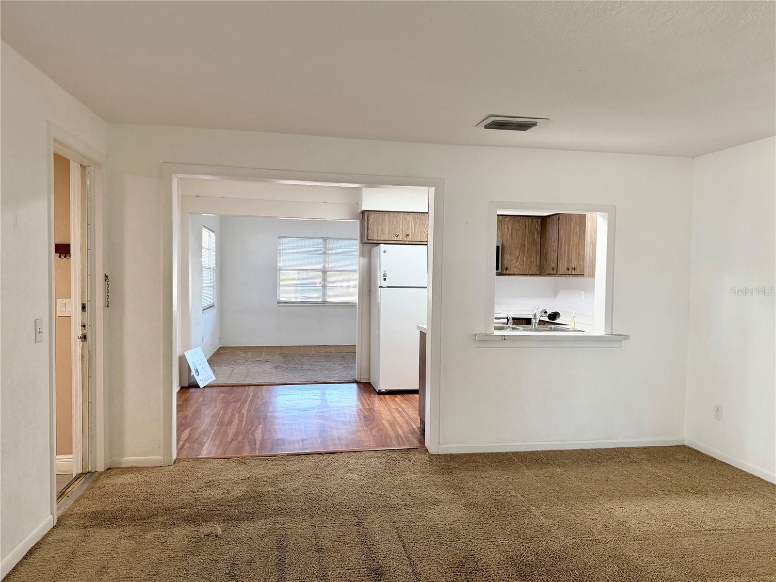 family room looking into kitchen