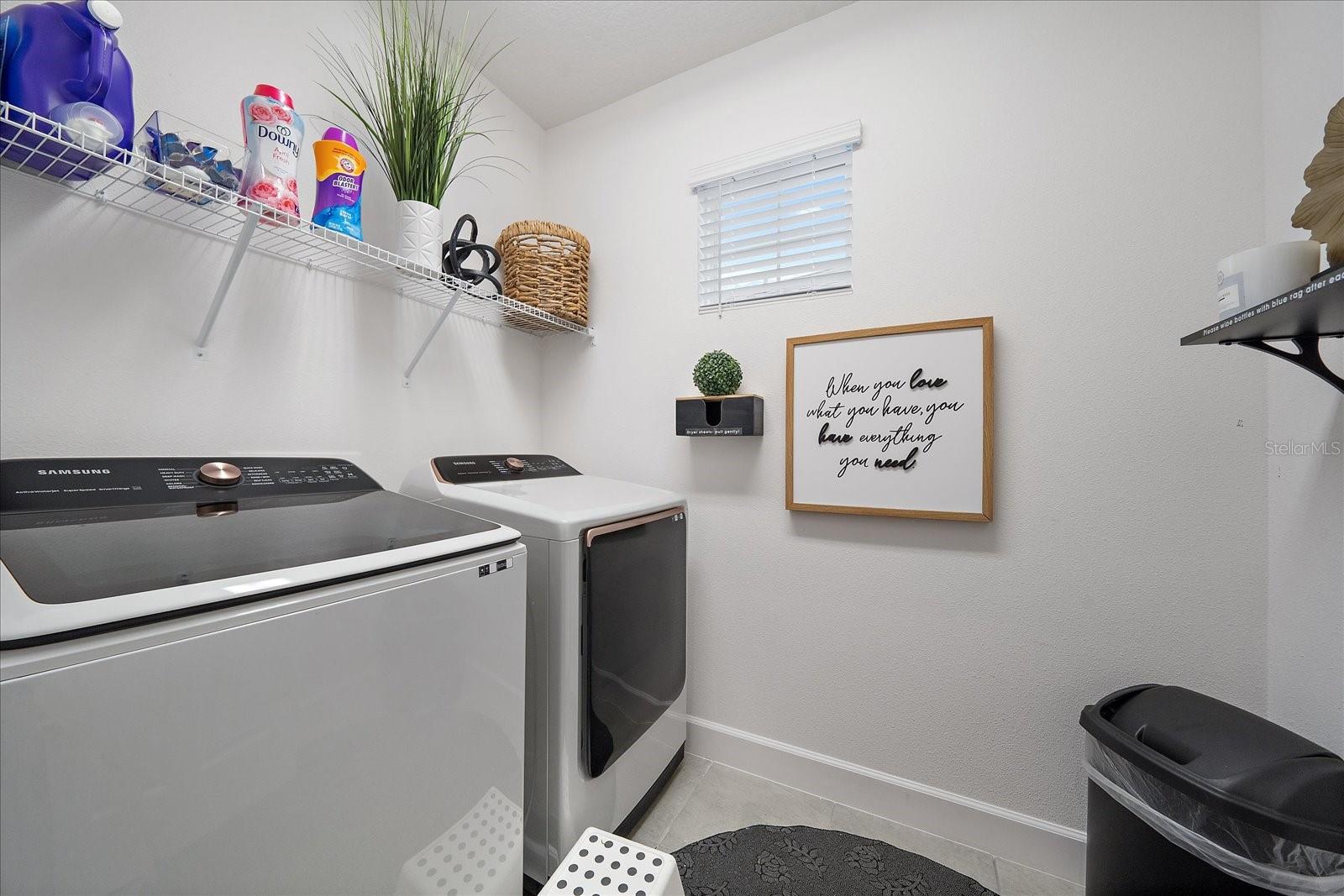 Upstairs laundry room