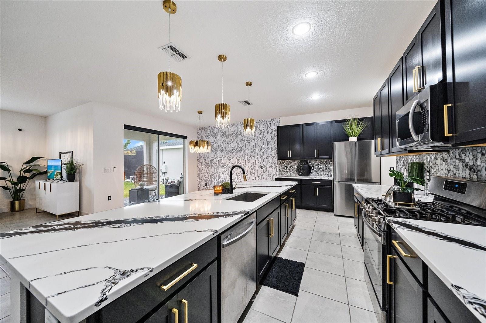 Oversized kitchen island