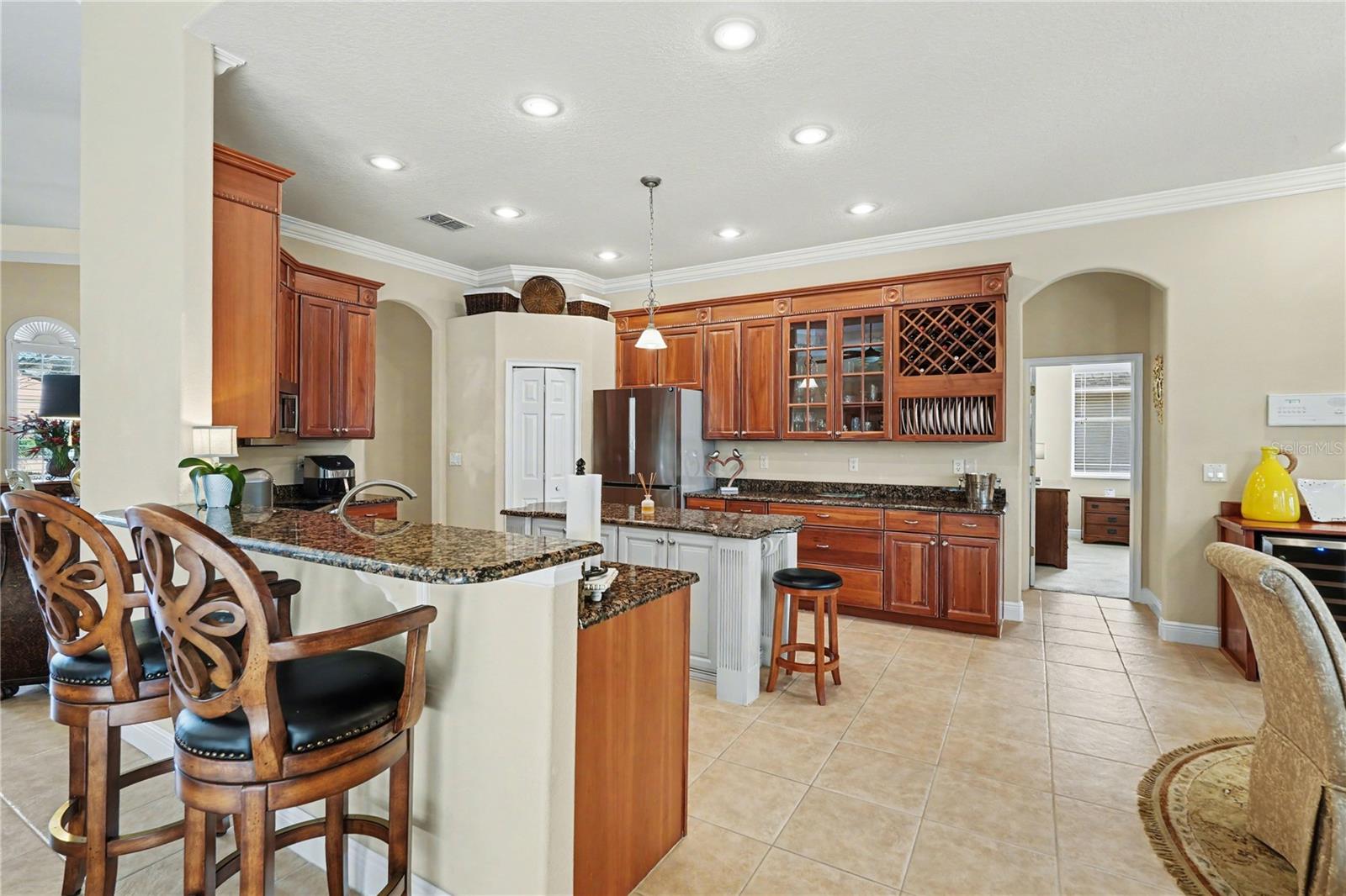 Large kitchen with center island