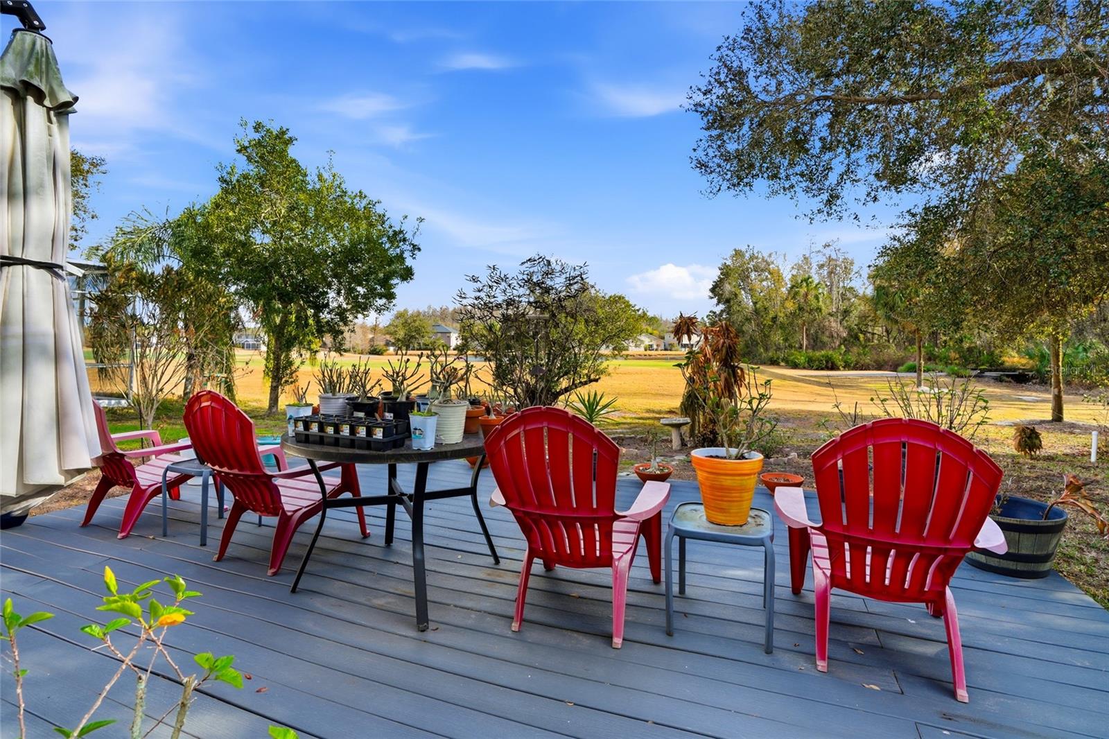 Deck Overlooking Golf Course and Pond