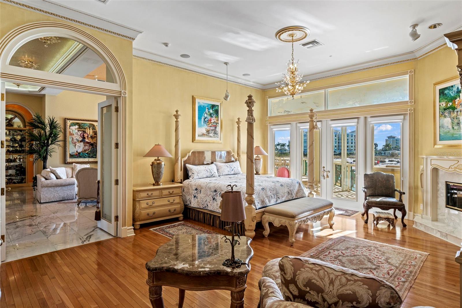 Primary Suite with Double Door Entry from the Formal Living Room