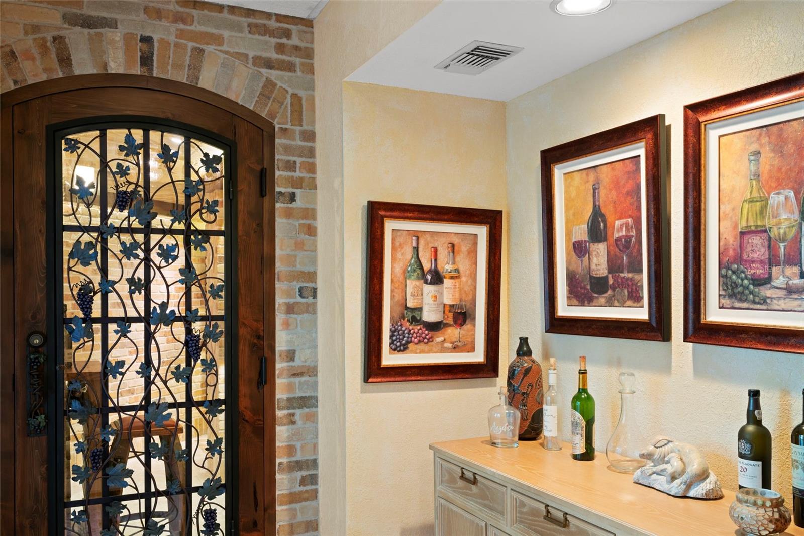 Courtyard Level Entry to the Wine Room at Vita Sul Mare