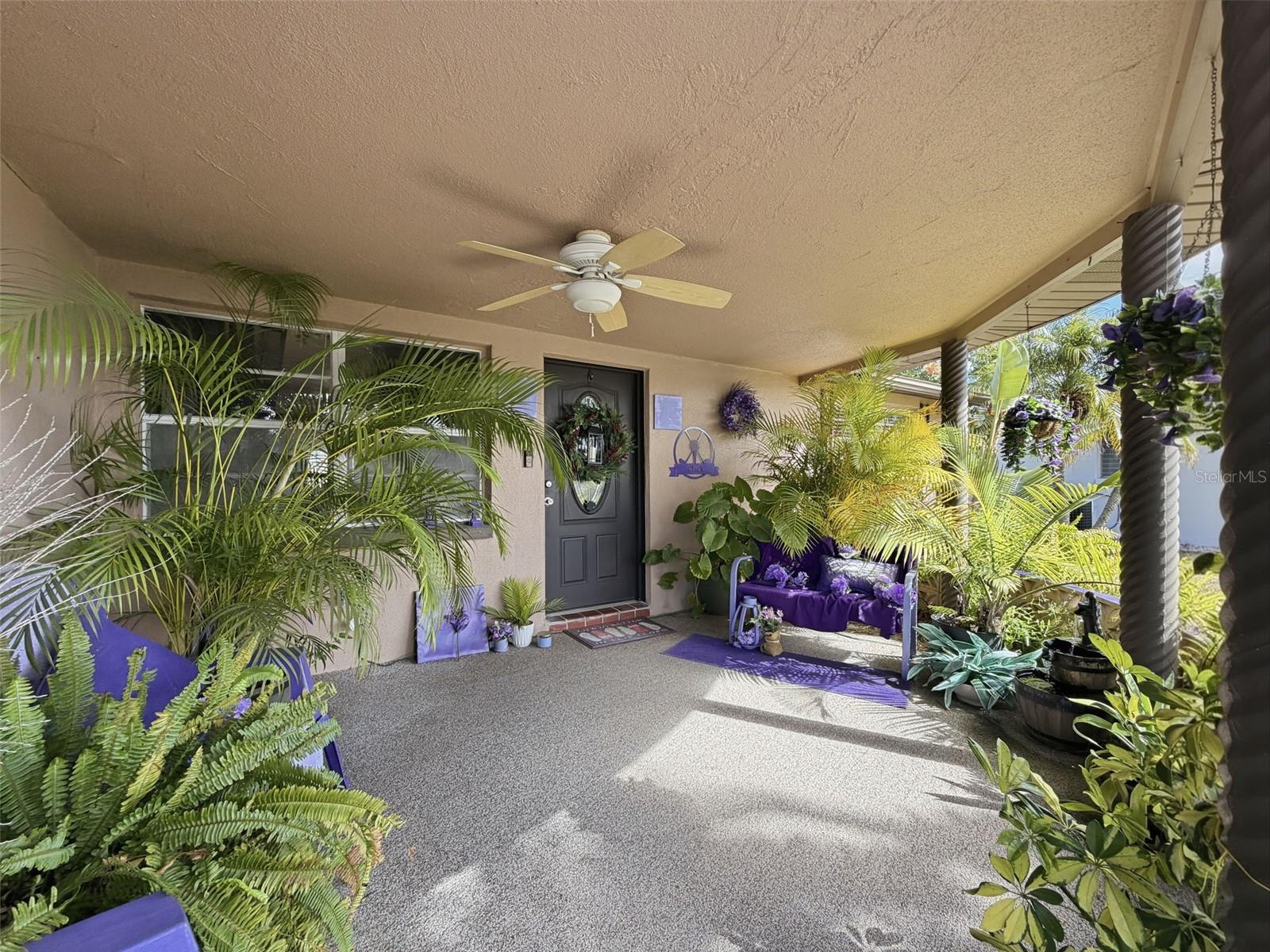 Welcoming front patio